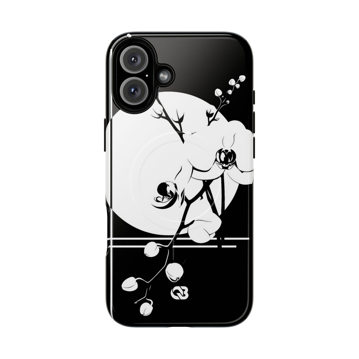 Nocturne Orchid Bloom · Tough 2.0 Magnetic Phone Case for iPhone · Black