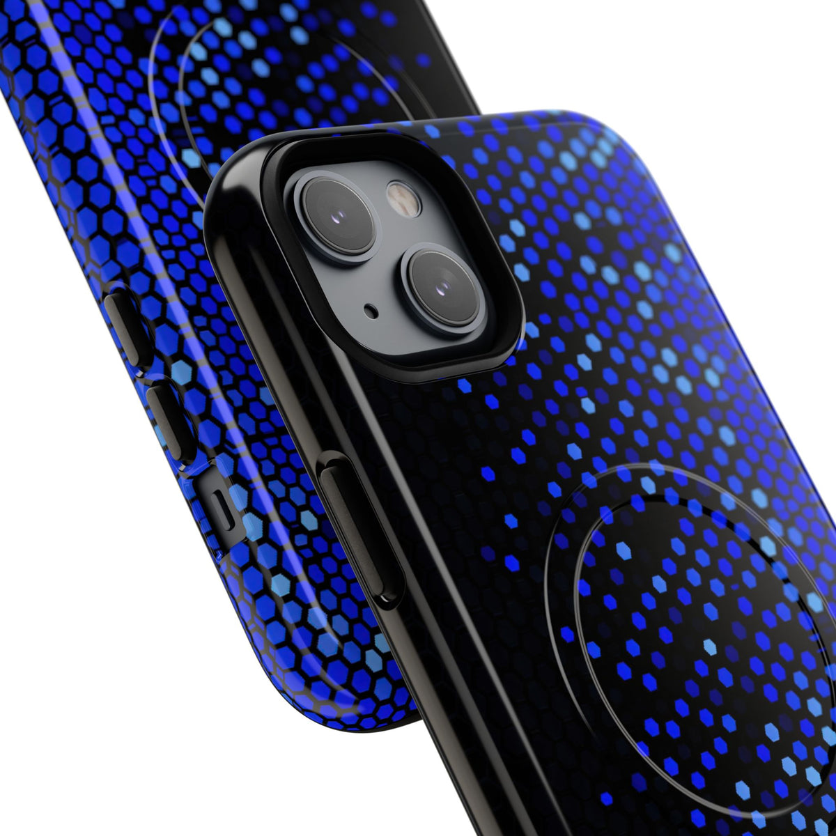 Cobalt Hex Dispersion · Tough 2.0 Magnetic Phone Case for iPhone · Blue