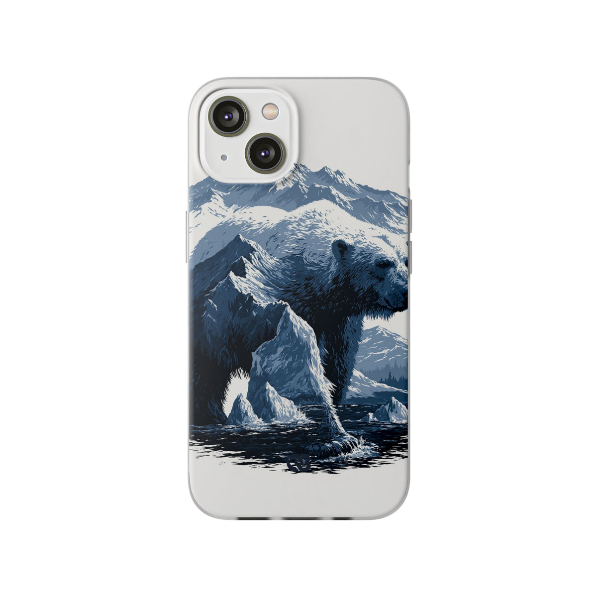 Fjord Summit Bear · Lite Phone Case for iPhone · Blue