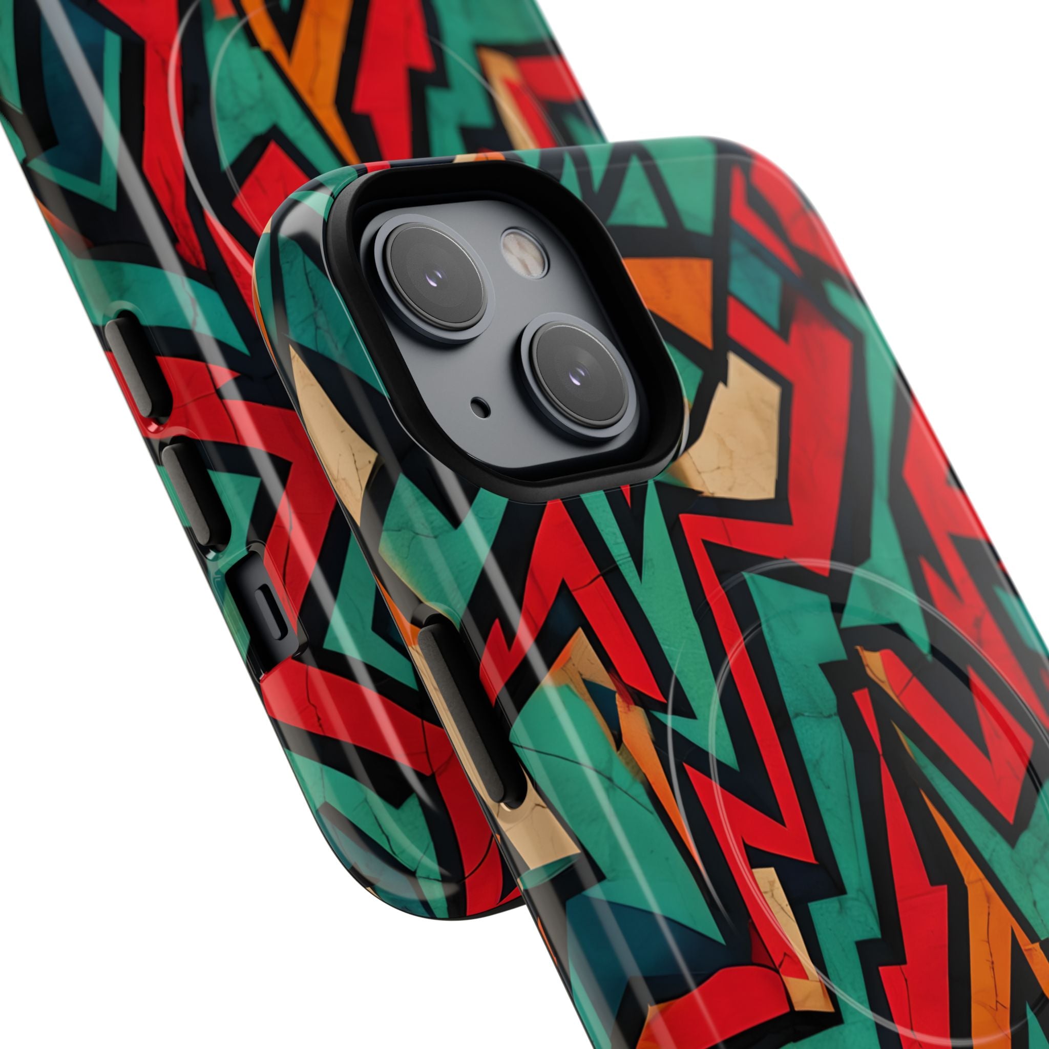 Jagged Teal Static · Tough+ Magsafe