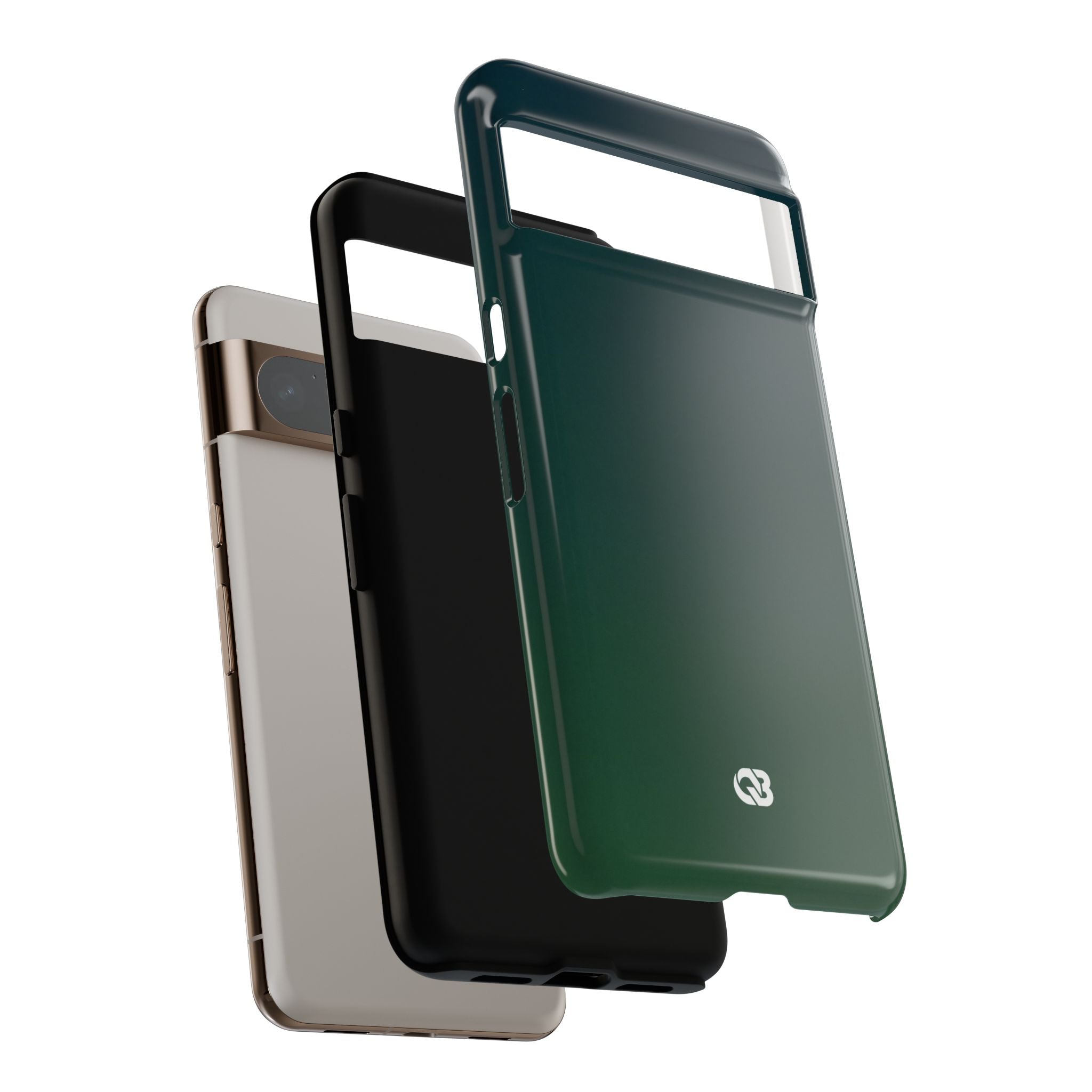 Green Tough Phone Case for Google Pixel - Midnight Pine Horizon