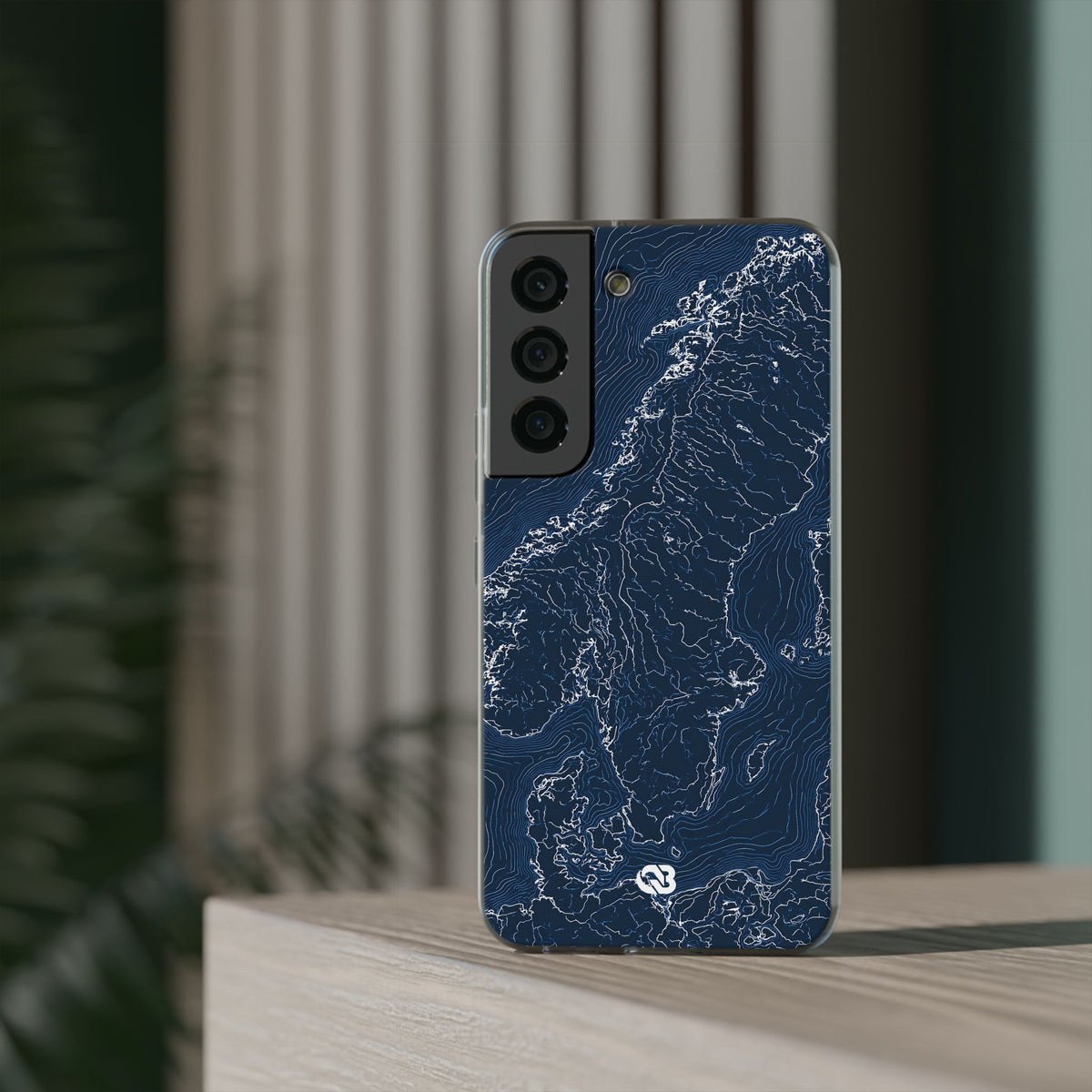 Nordic Contour Chart · Lite Phone Case for Samsung · Blue