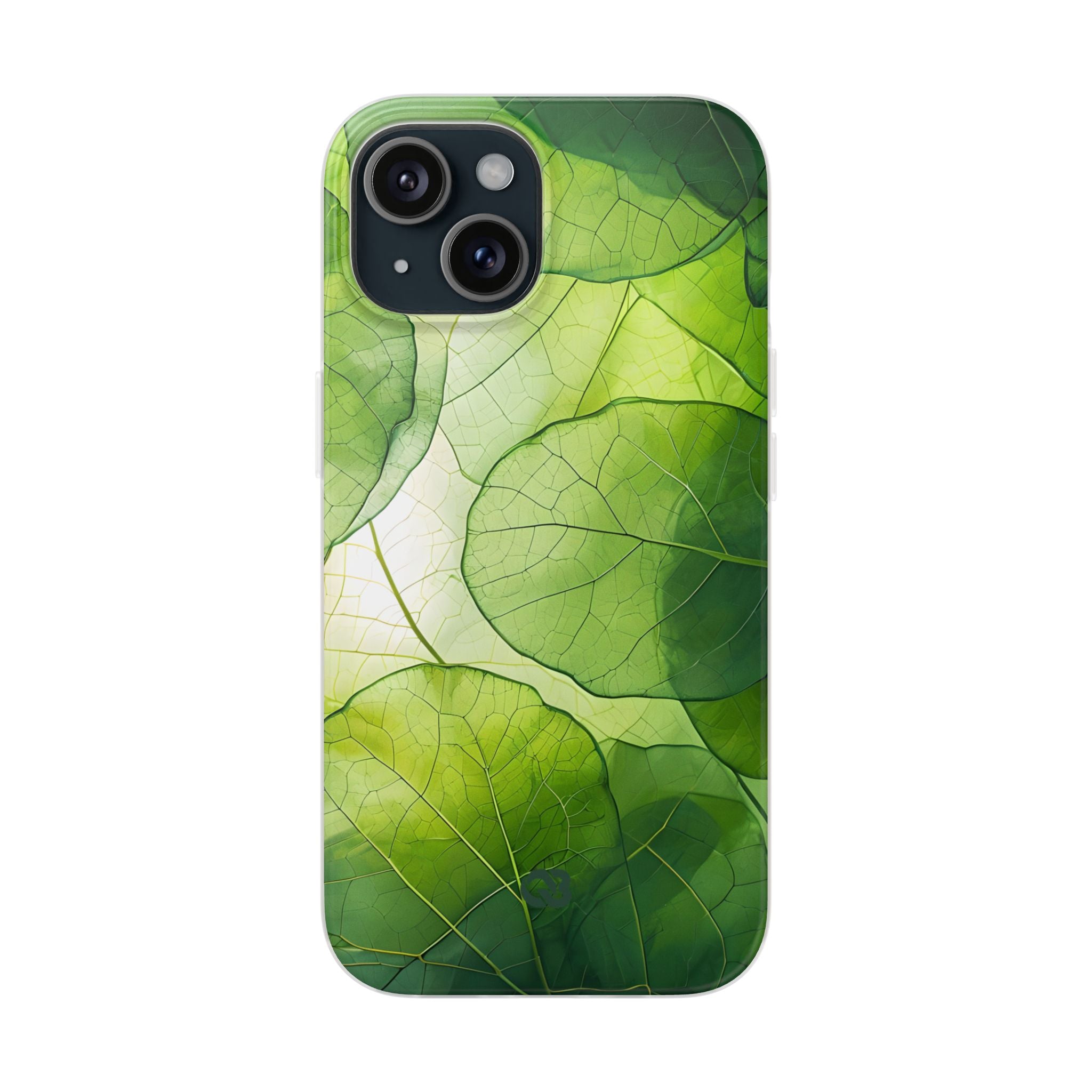 Emerald Leaf Veins · Soft Phone Case for iPhone