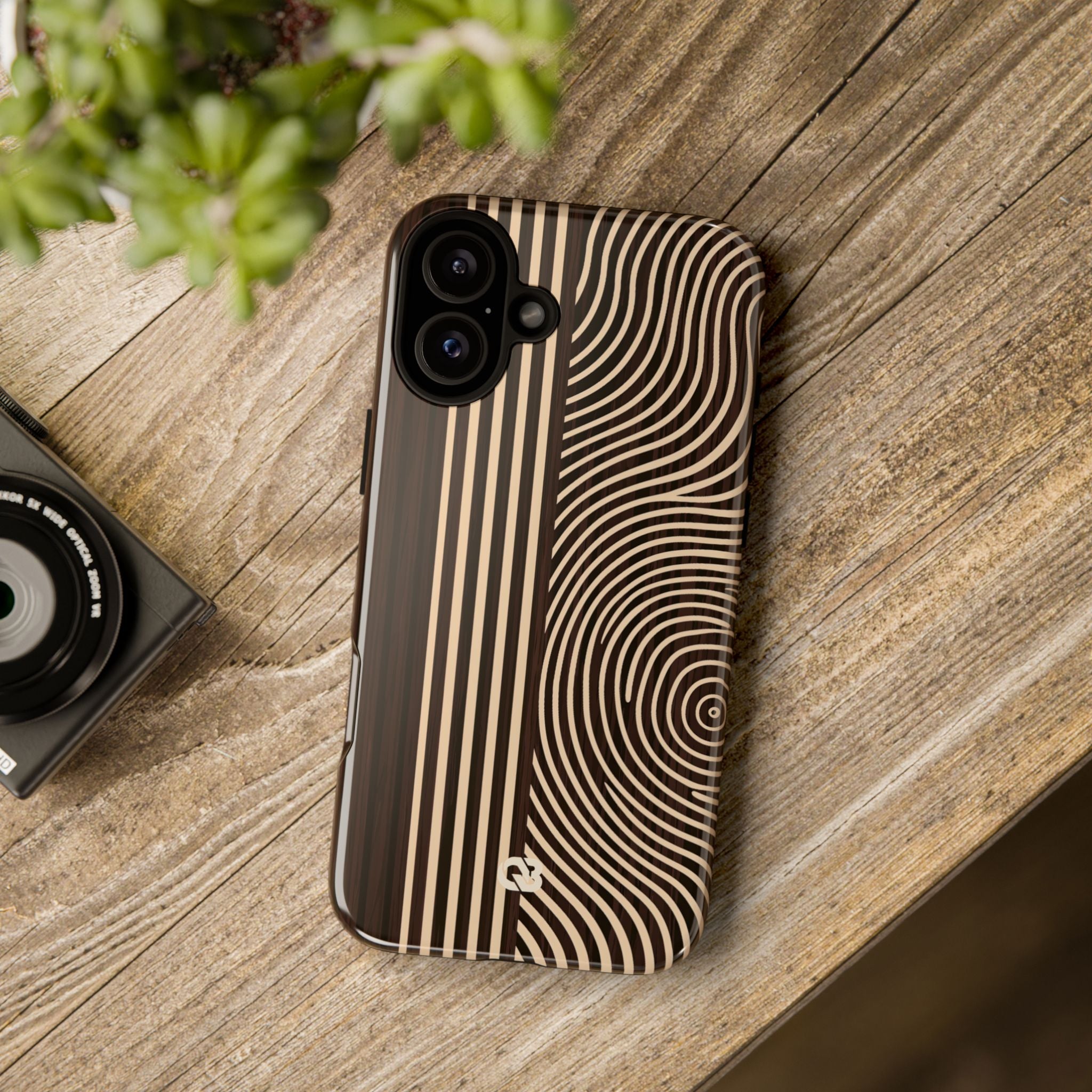 Brown Tough Phone Case for iPhone - Espresso Sand Ridge