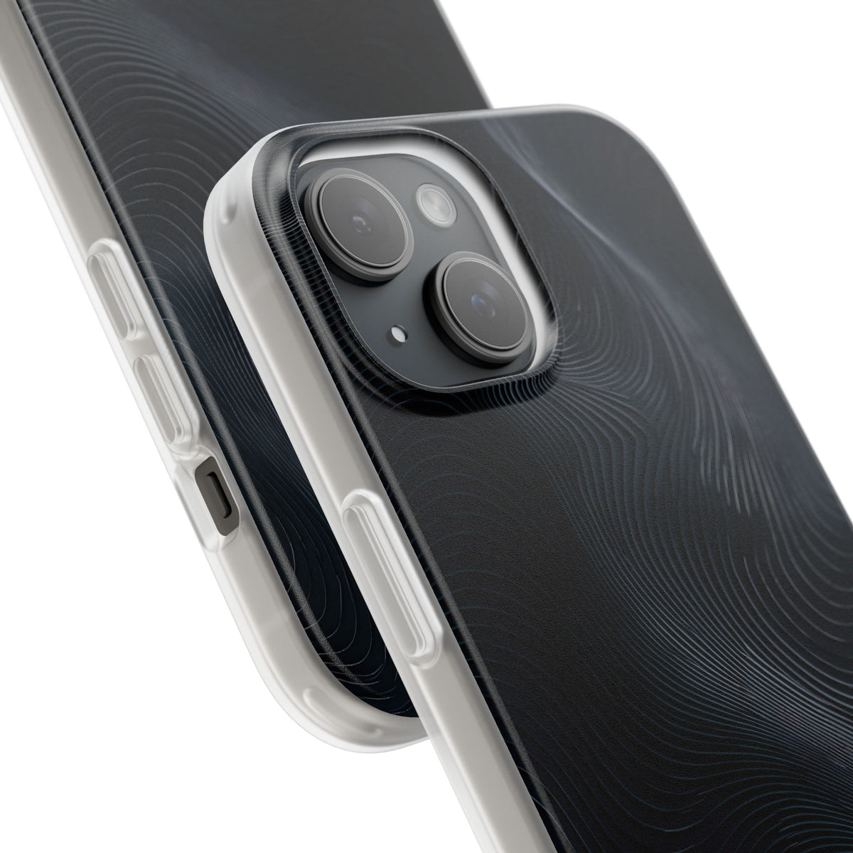 Black Lite Phone Case for iPhone - Obsidian Ridge Flux
