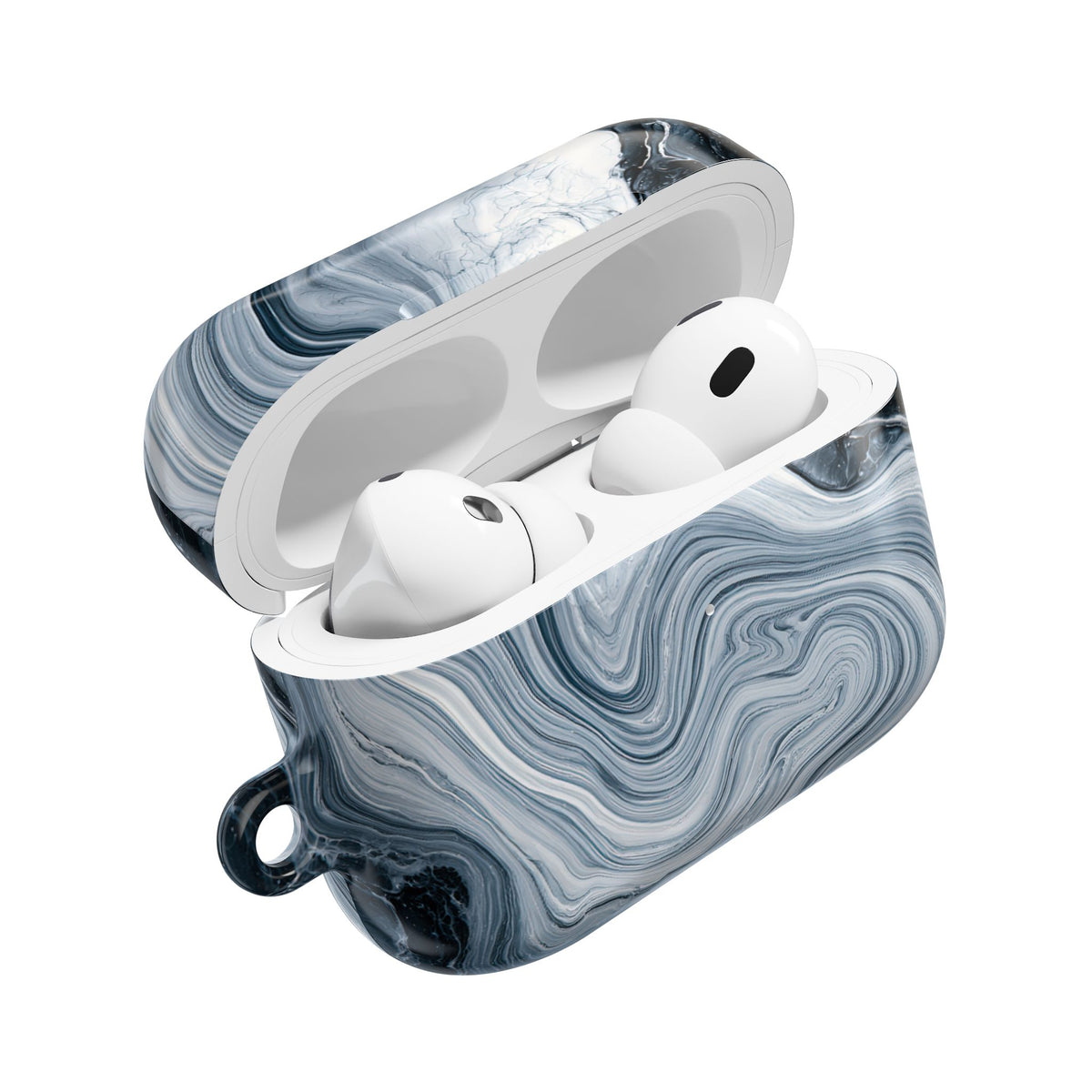 Suminagashi Ink Flow · Hard Case for AirPods & AirPods Pro · Grey