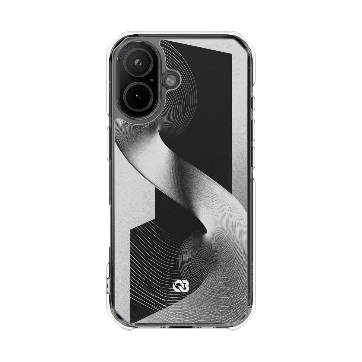Orbital Helix · Clear Impact Magnetic Phone Case for iPhone · Black