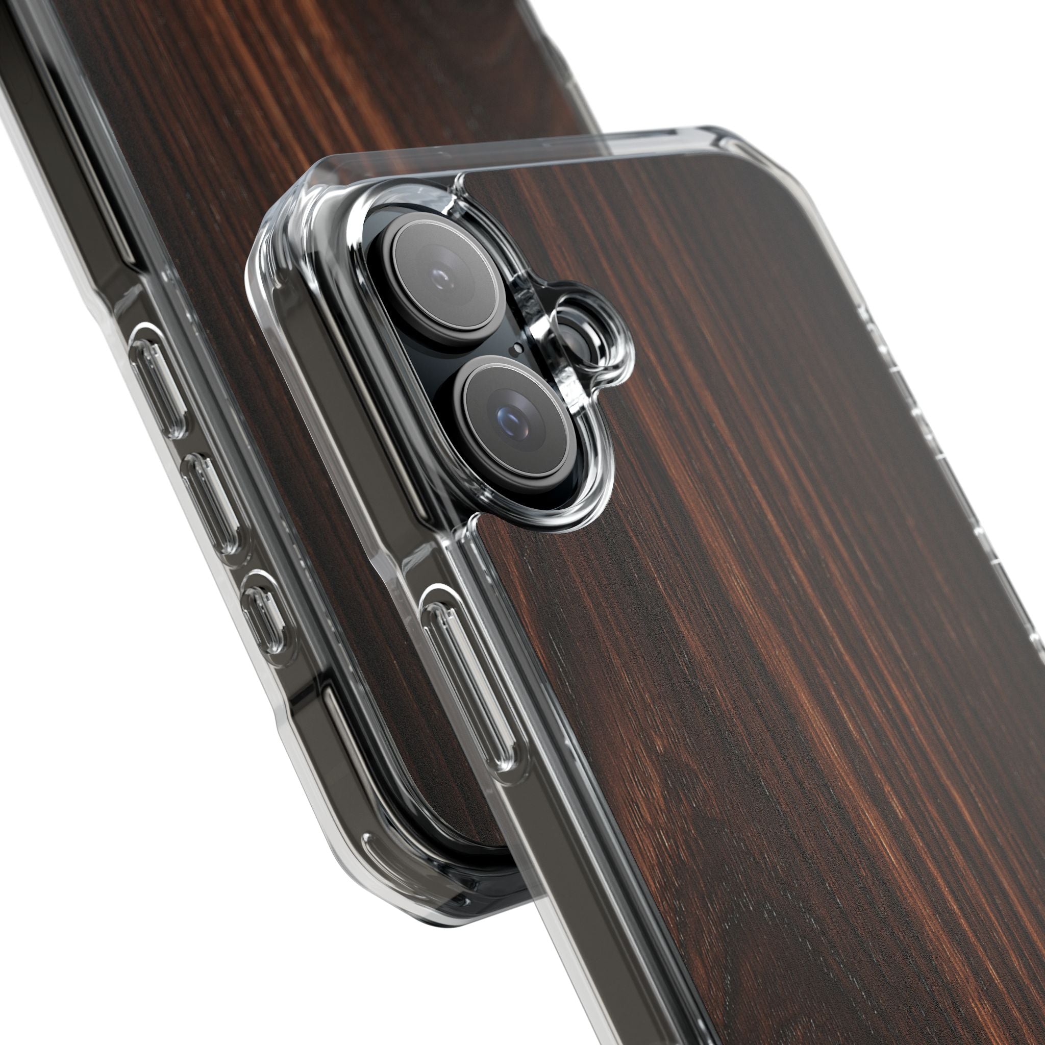Brown Impact MagSafe Phone Case for iPhone - Burnished Mahogany Grain
