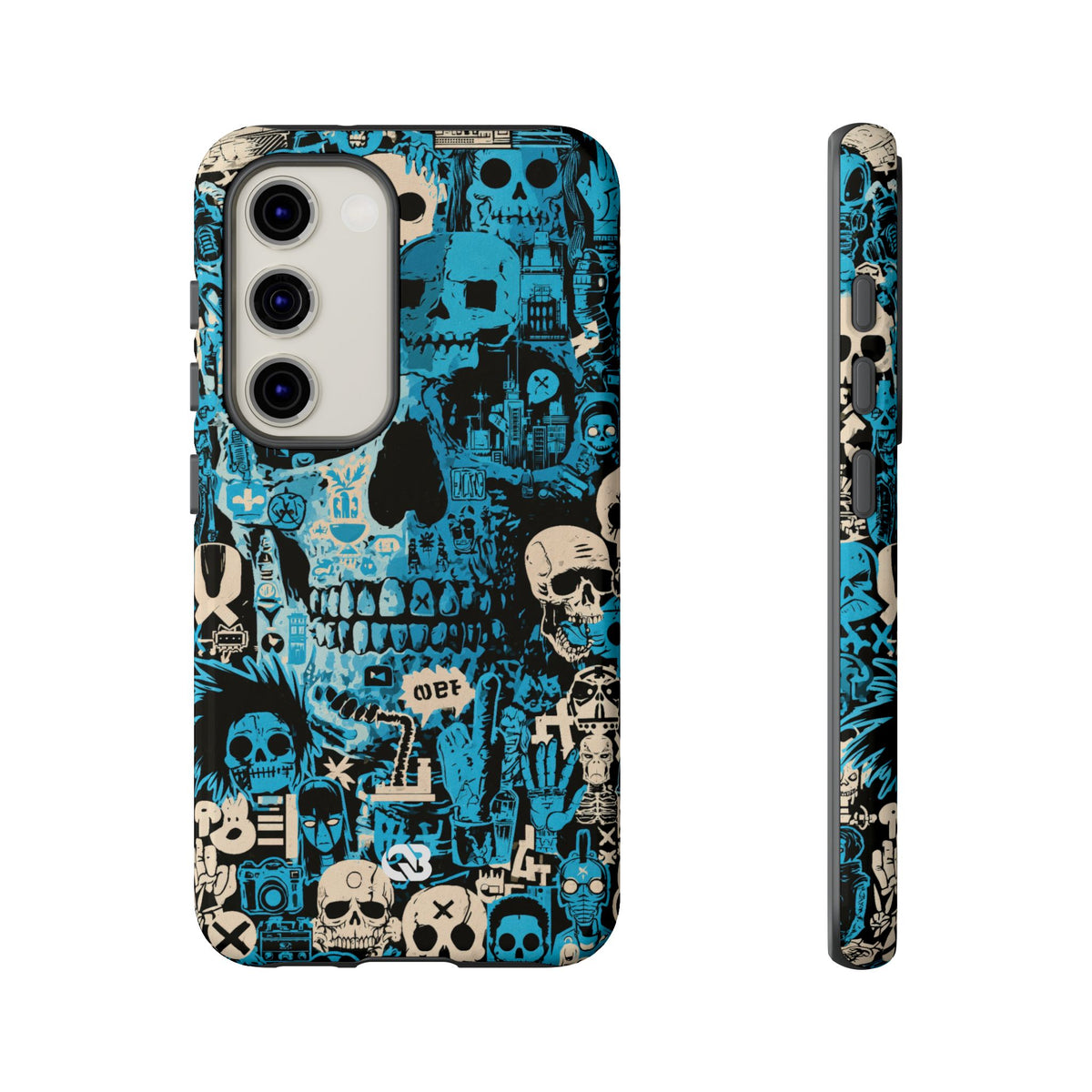 Electric Skull Graffiti · Tough Phone Case for Samsung · Blue