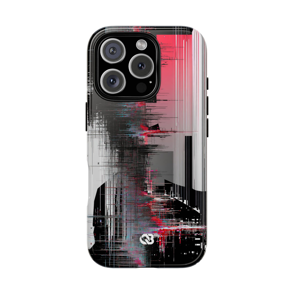 Black Tough Phone Case for iPhone - Crimson Data Leak