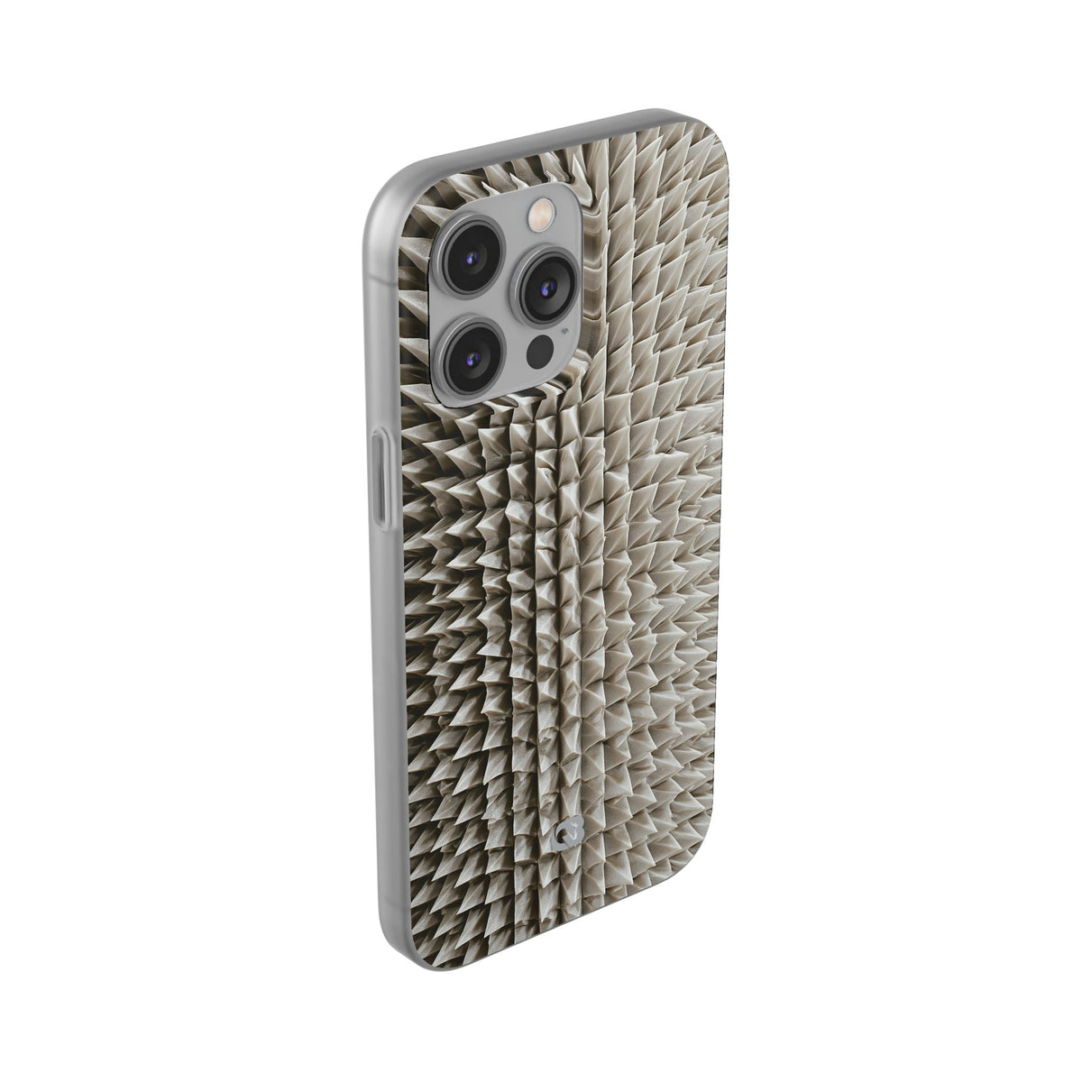 Beige Lite Phone Case for iPhone - Bone Spiked Grid
