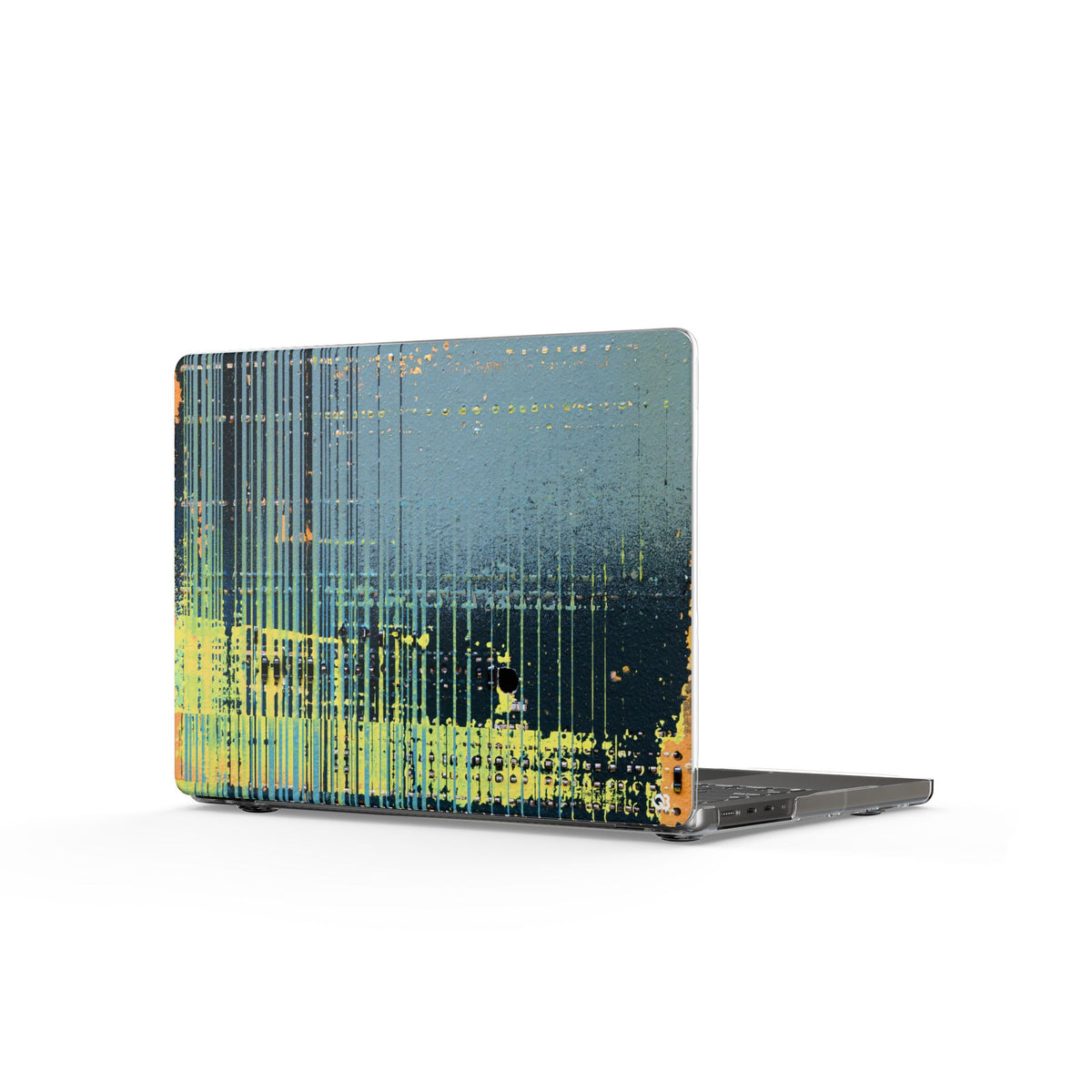 Acid Raster Circuit · Clear Hard Case for MacBook · Teal