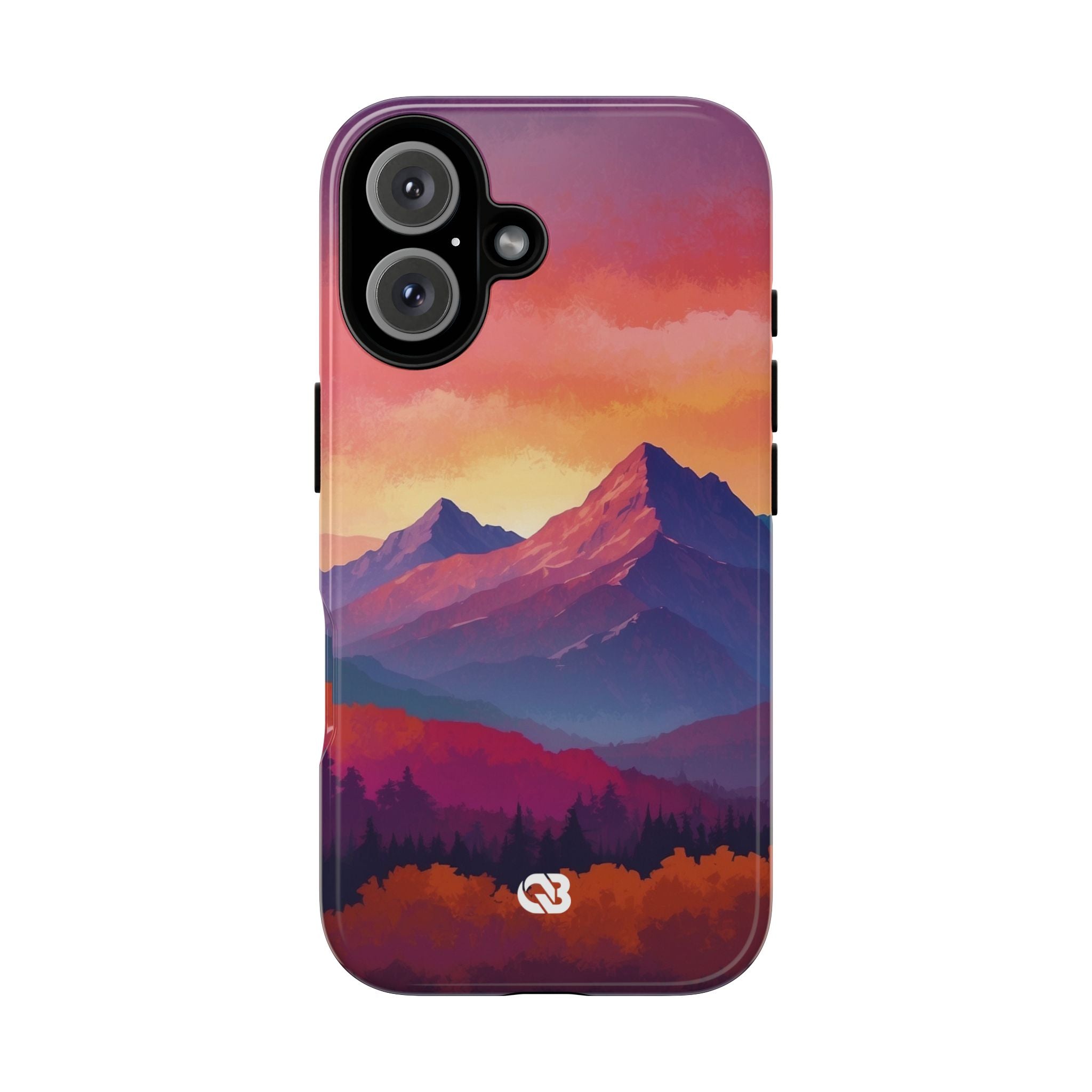 Crimson Mountain Dusk · Tough Phone Case for iPhone