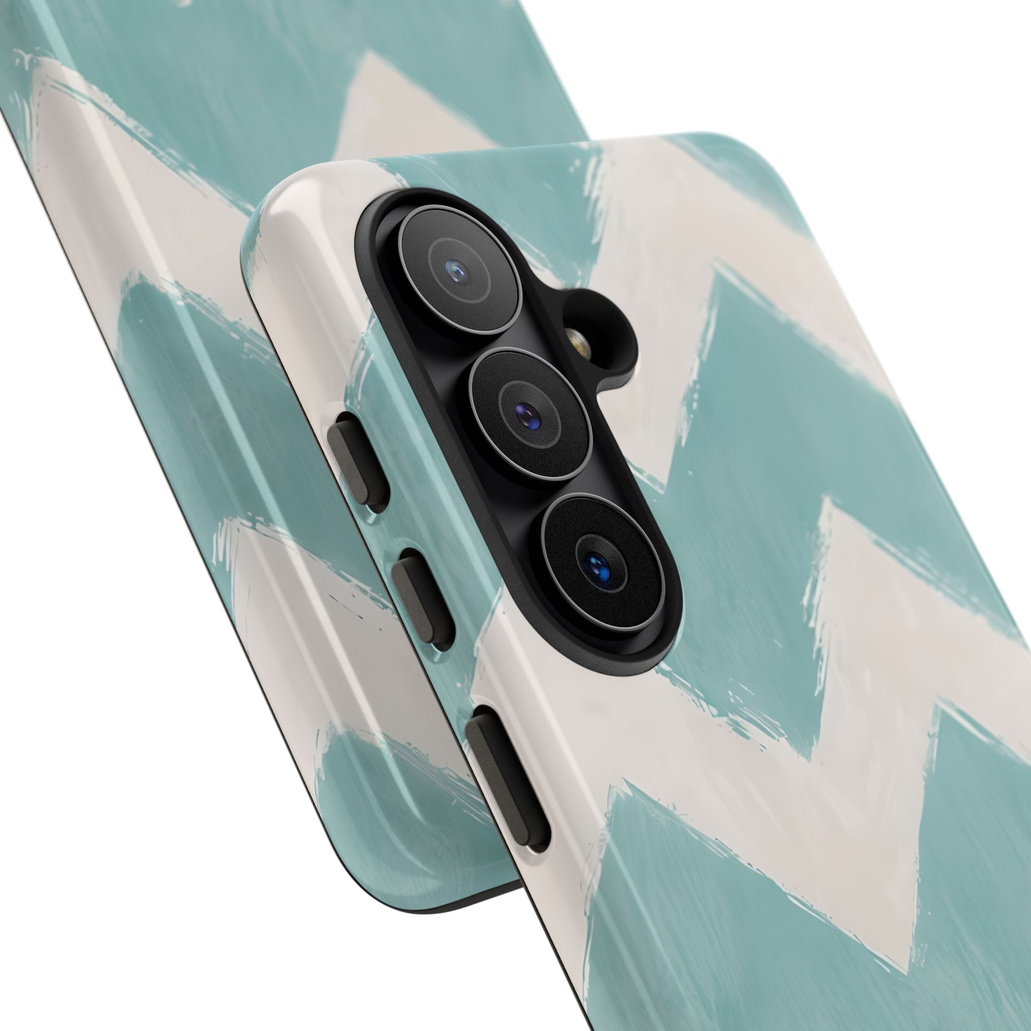 Teal Painted Chevron · Tough Phone Case for Samsung