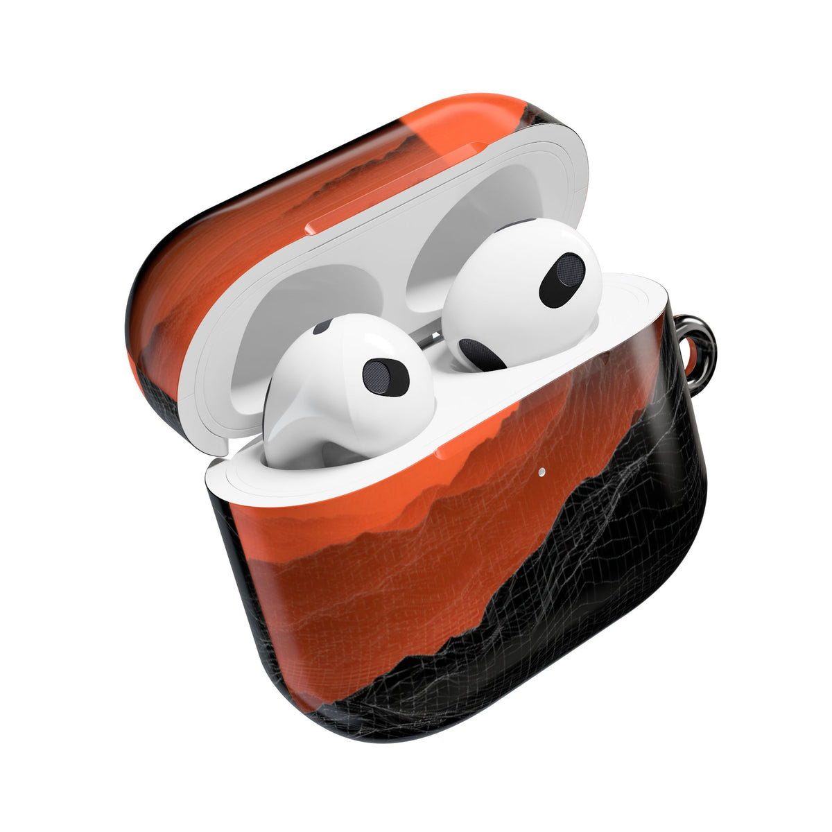 Solar Ridge Mesh · Hard Case for AirPods & AirPods Pro · Black
