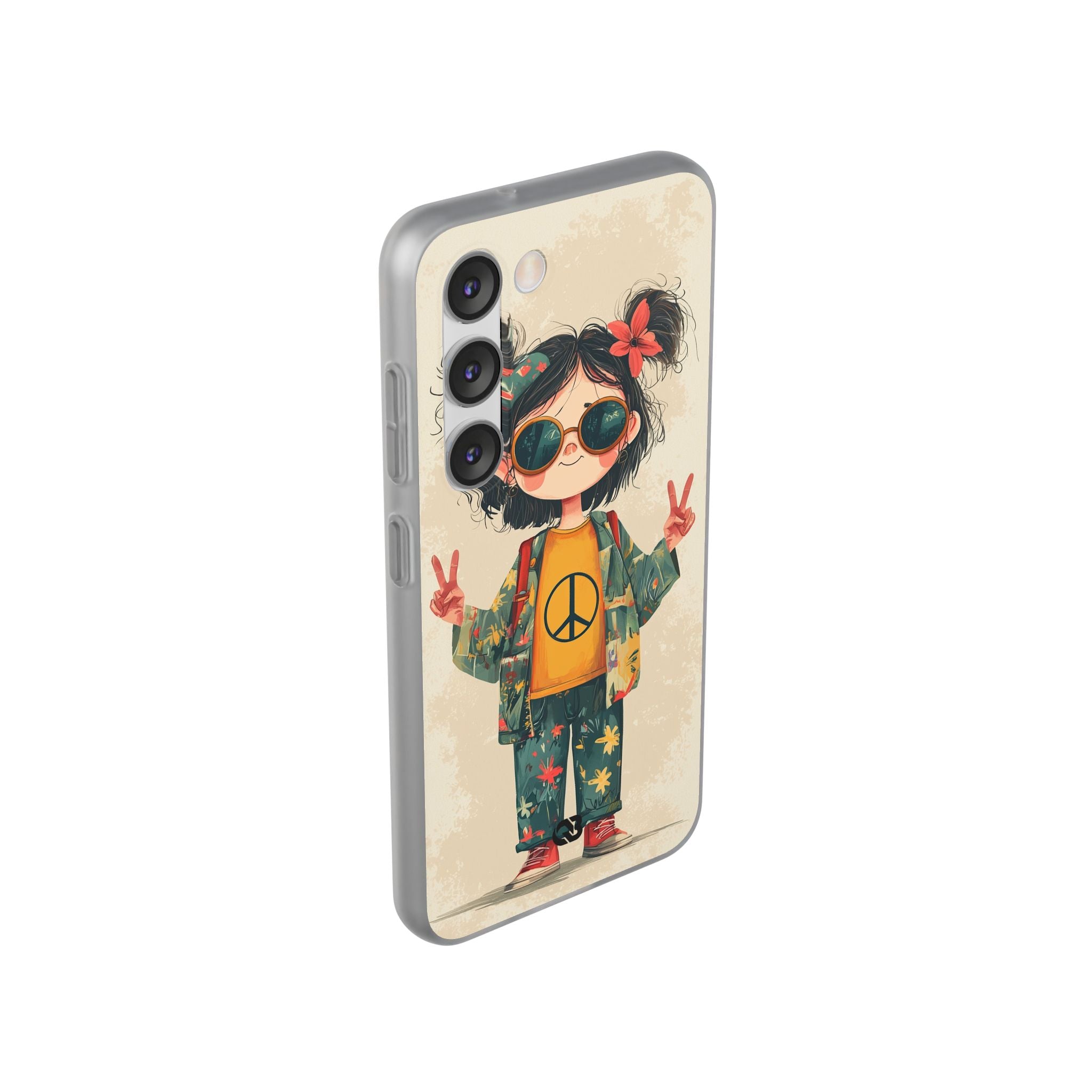 Retro Peace Girl · Soft Θήκη για Samsung