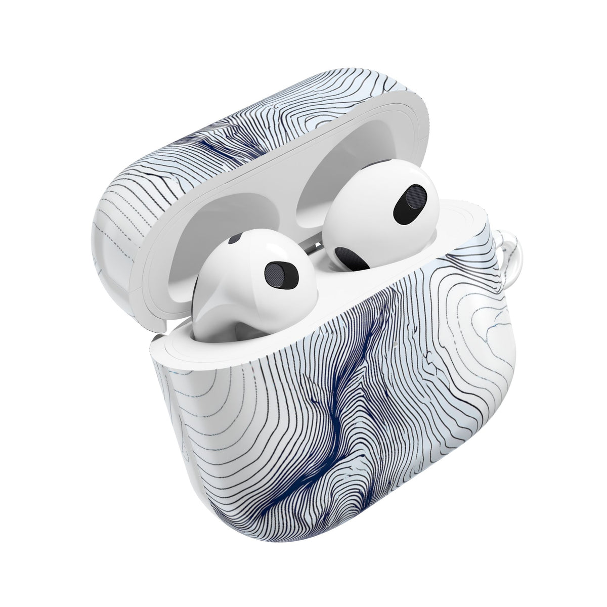 Nordic Ridge Contour · Hard Case for AirPods & AirPods Pro · White