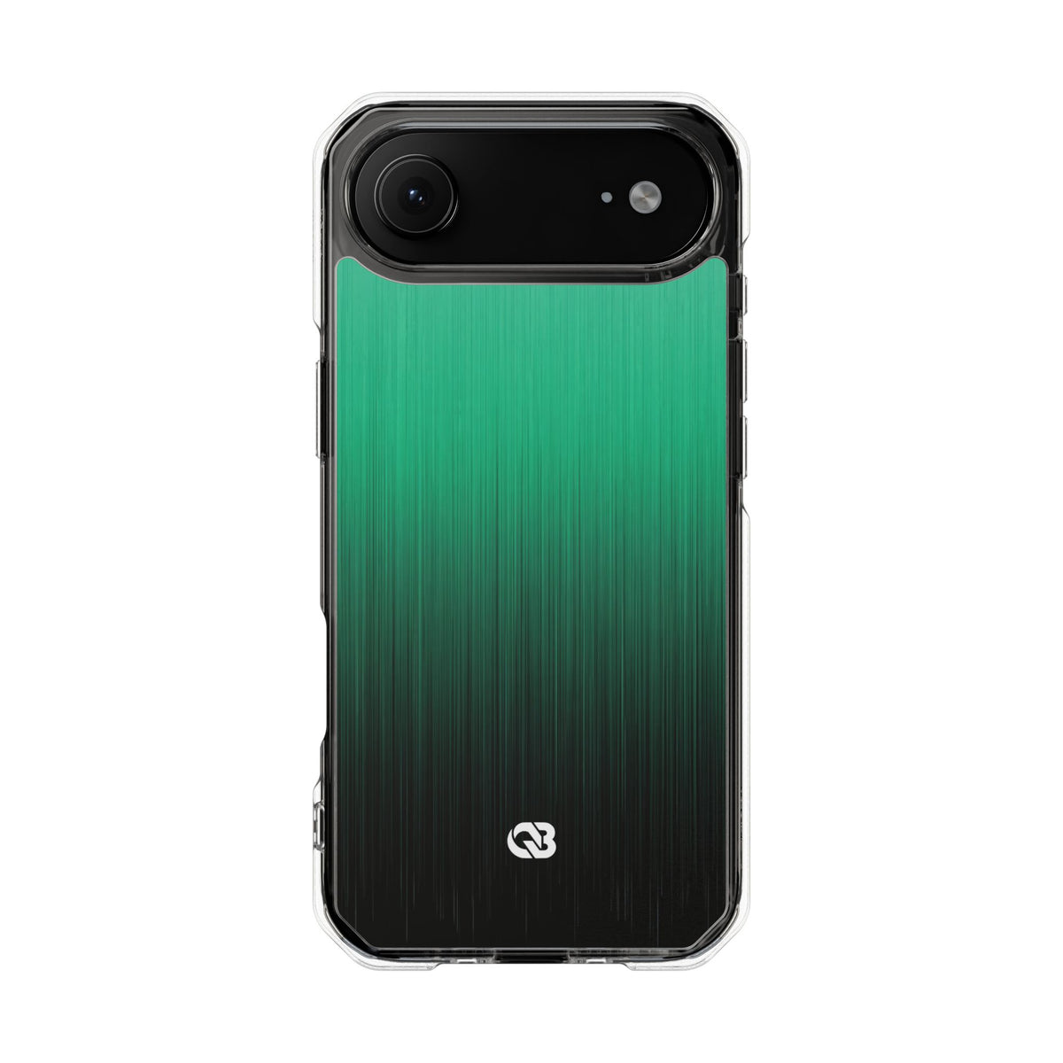 Emerald Cascade · Clear Impact Magnetic Phone Case for iPhone · Green