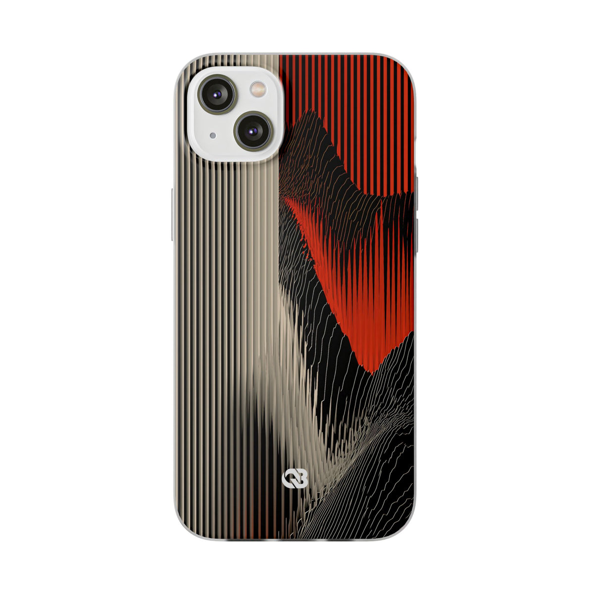 Red Lite Phone Case for iPhone - Crimson Pulse Topo