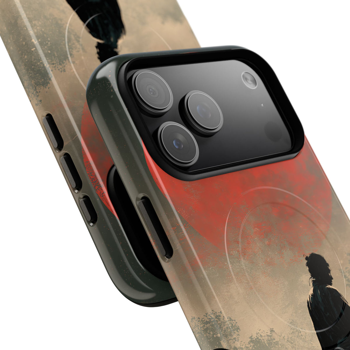 Crimson Moon Ronin · Tough 2.0 Magnetic Phone Case for iPhone · Red