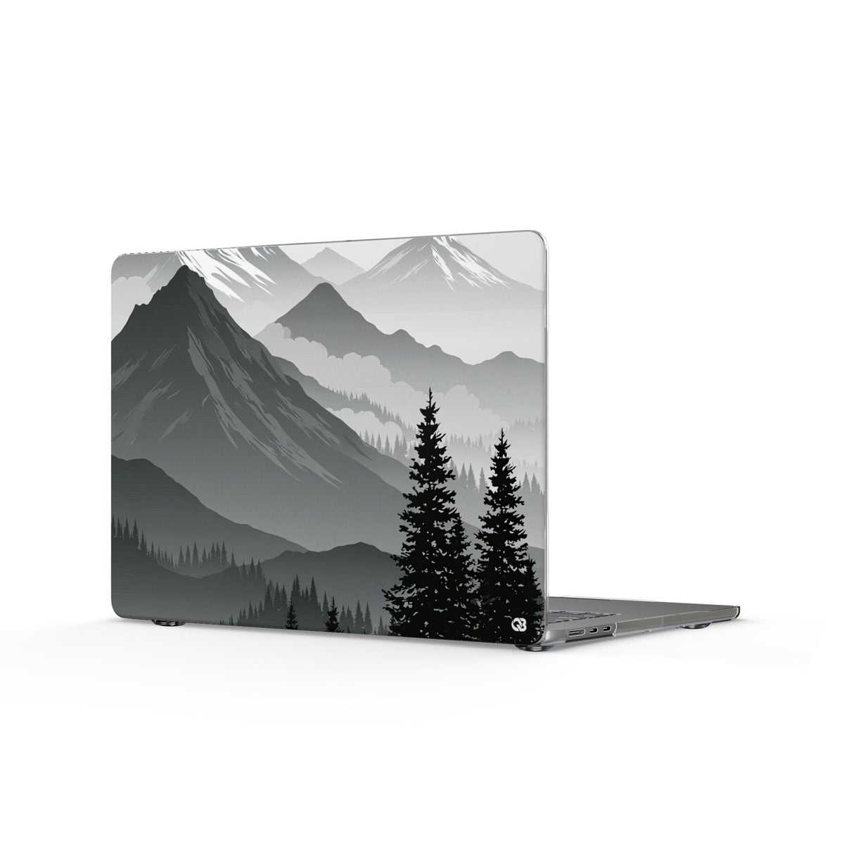 Alpine Horizon · Clear Hard Case for MacBook · Black