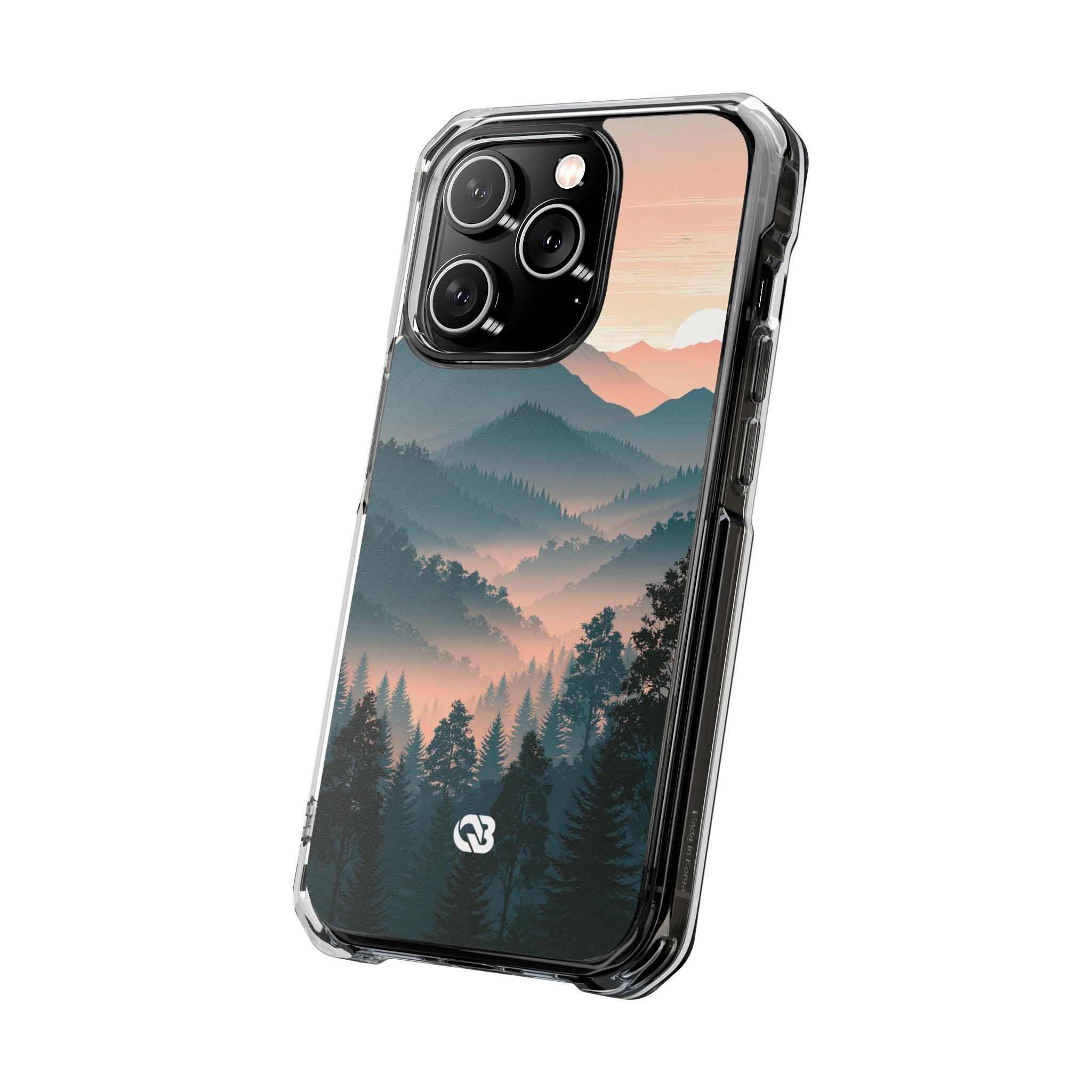 Teal Impact MagSafe Phone Case for iPhone - Alpine Teal Horizon