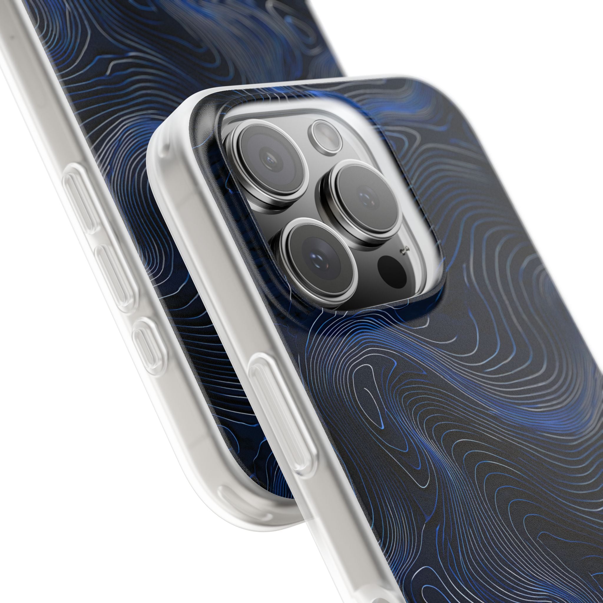 Blue Lite Phone Case for iPhone - Cobalt Contour Ridge