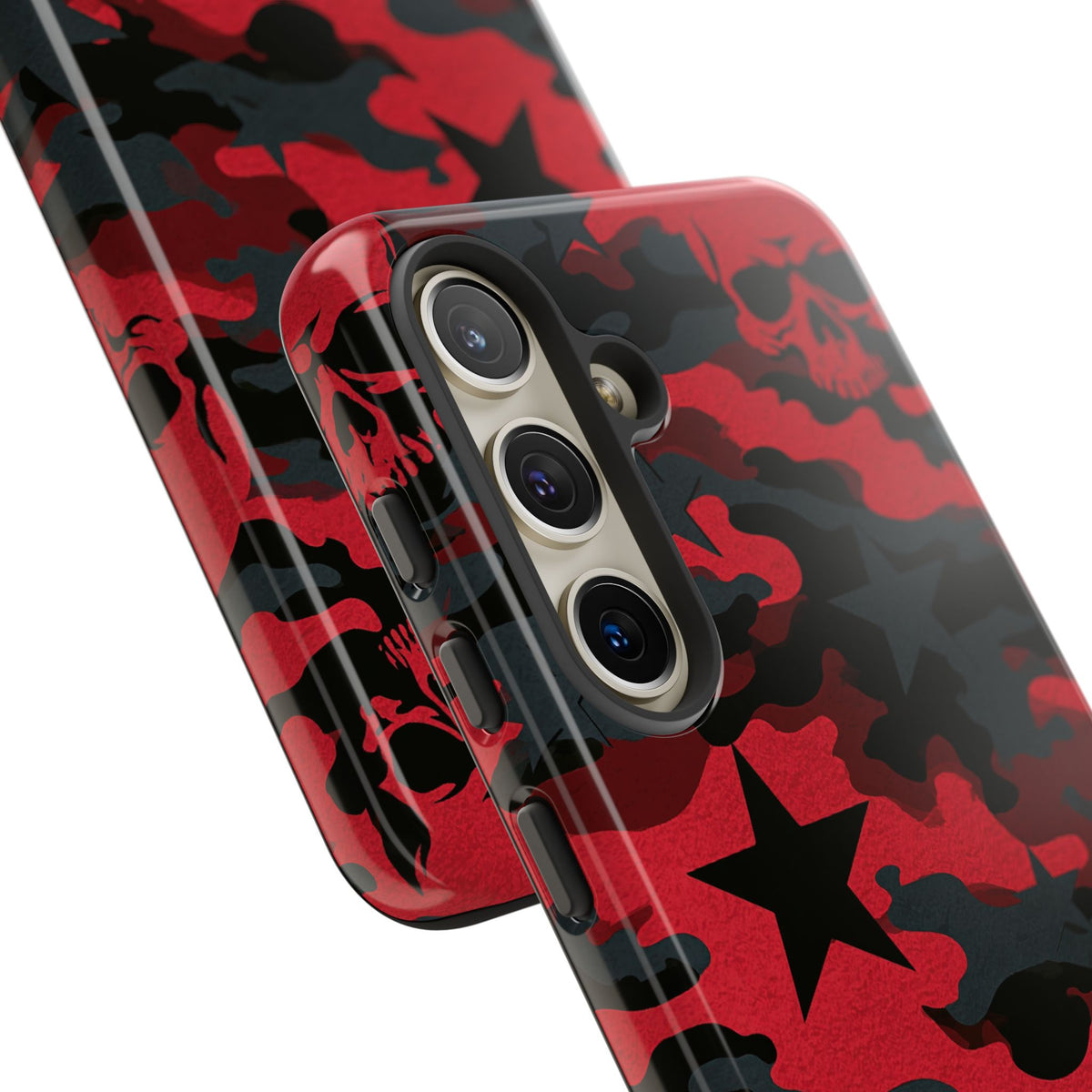 Crimson Skull Camo · Tough Phone Case for Samsung · Red