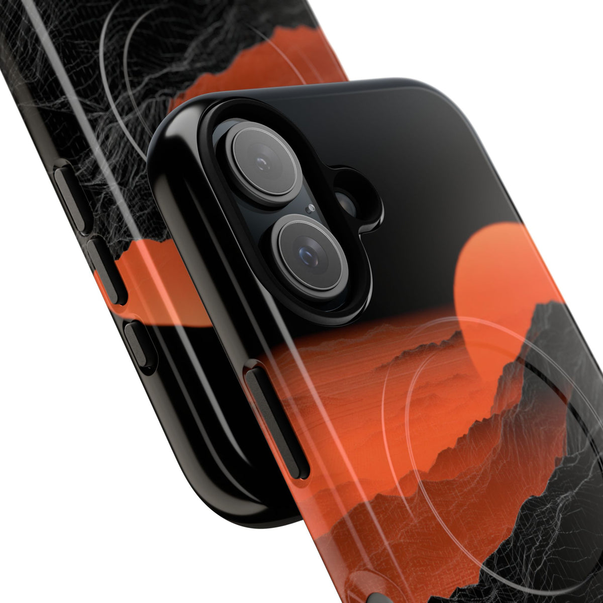 Solar Ridge Mesh · Tough 2.0 Magnetic Phone Case for iPhone · Black