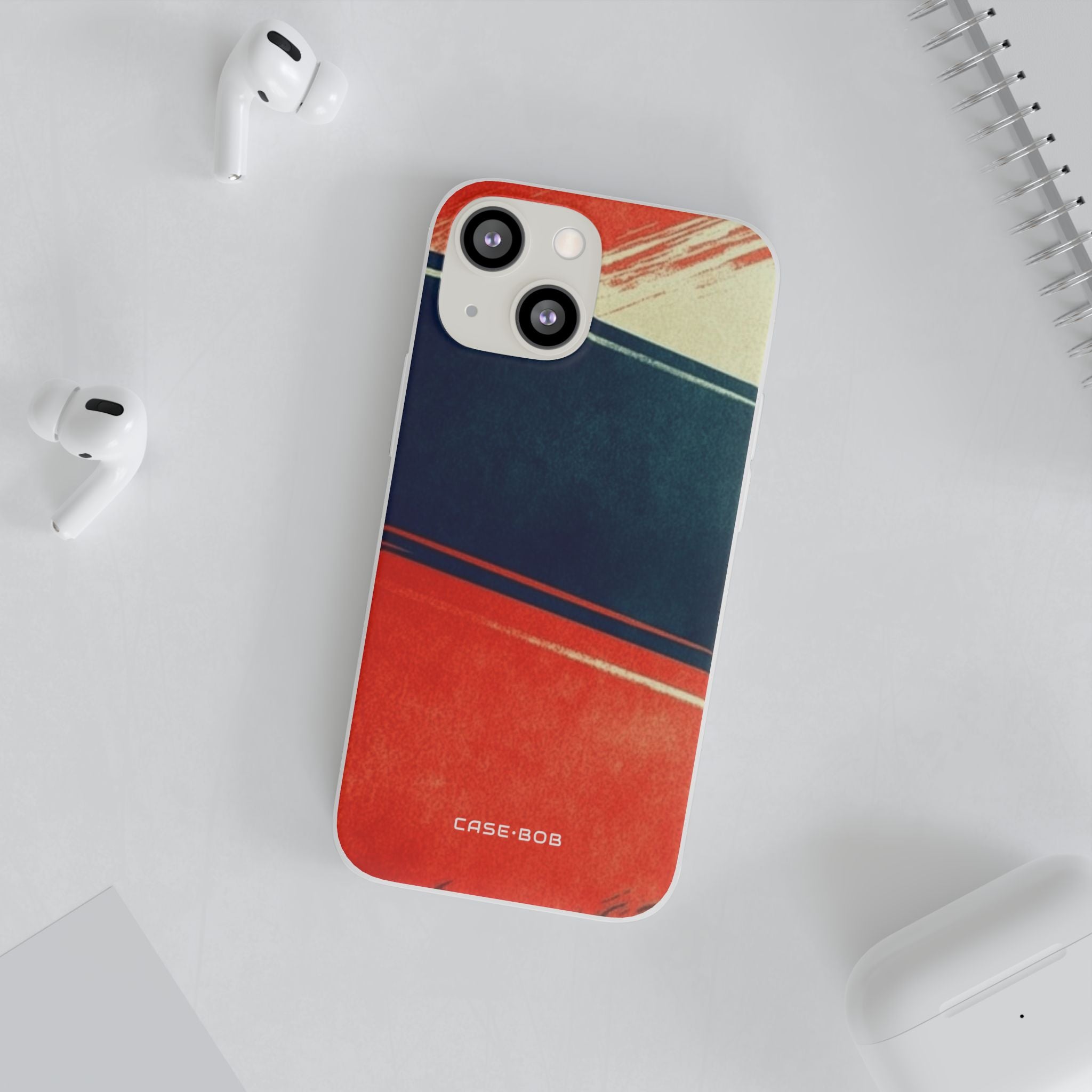 Blue Diagonal Motion iPhone 13 mini Case - Soft