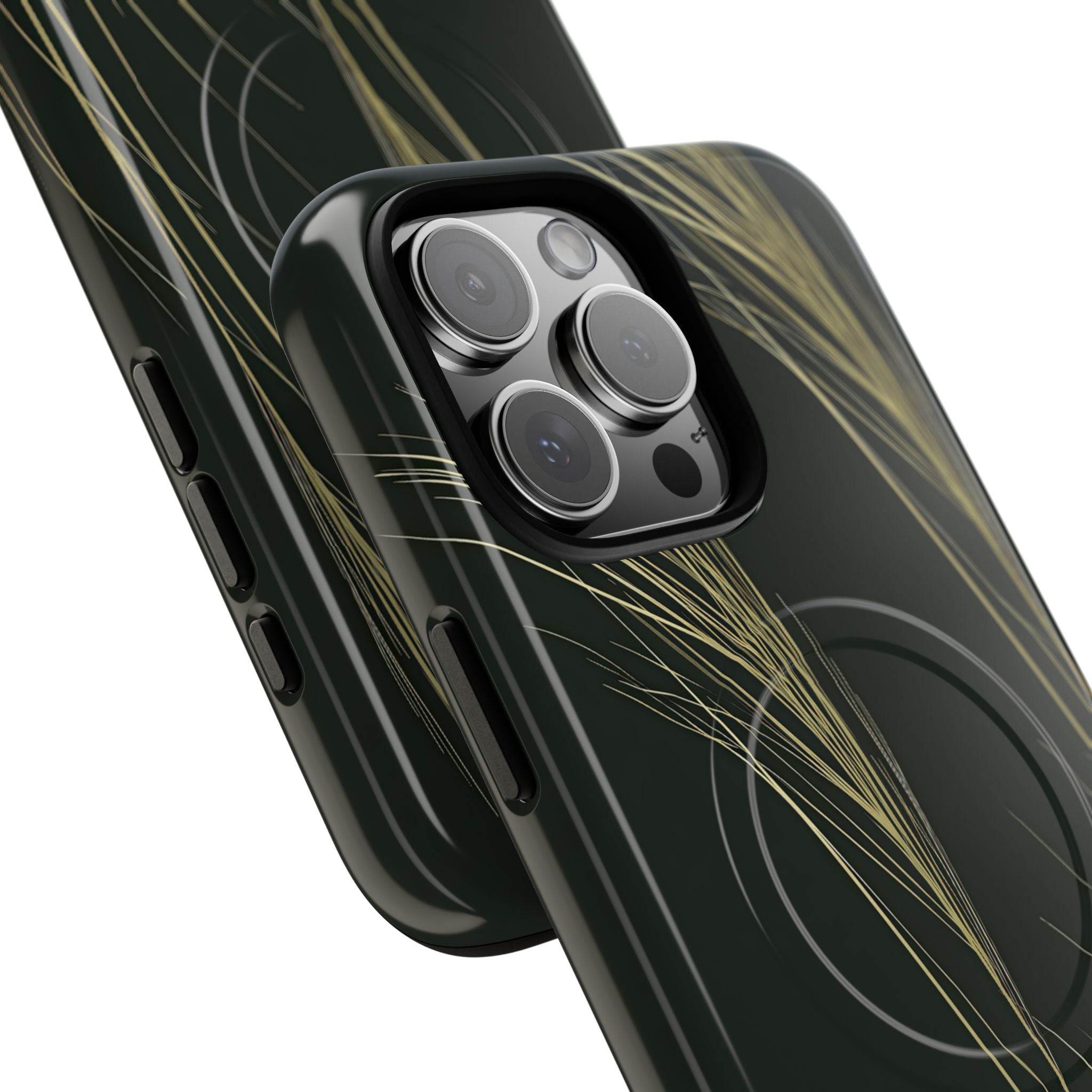 Green Tough 2.0 Magsafe Phone Case for iPhone - Midnight Gilded Grass