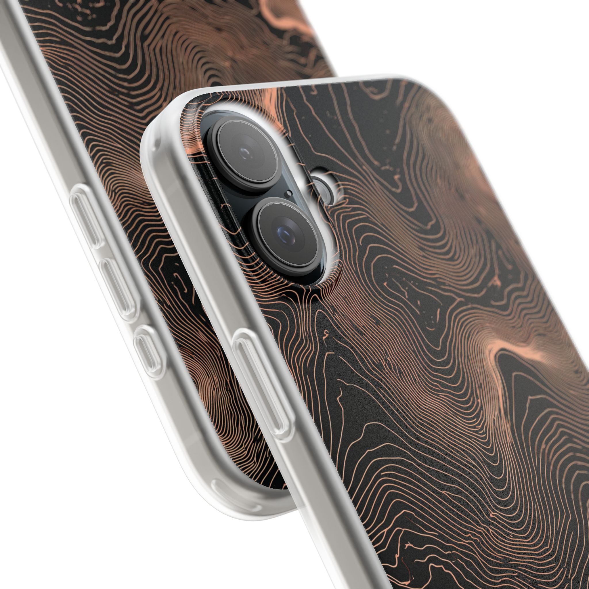 Orange Lite Phone Case for iPhone - Salmon Ridge Topo