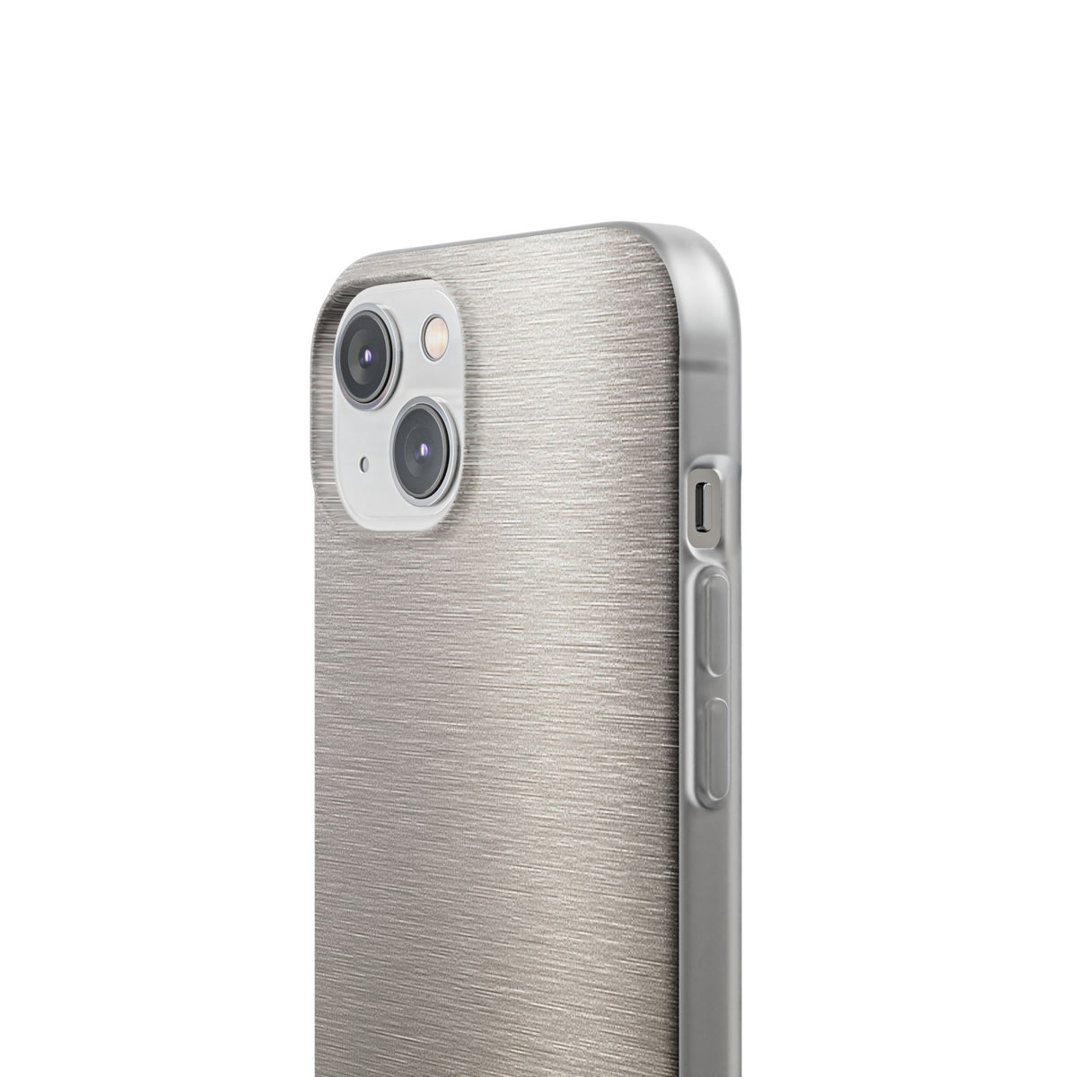 Grey Lite Phone Case for iPhone - Brushed Nickel Linen