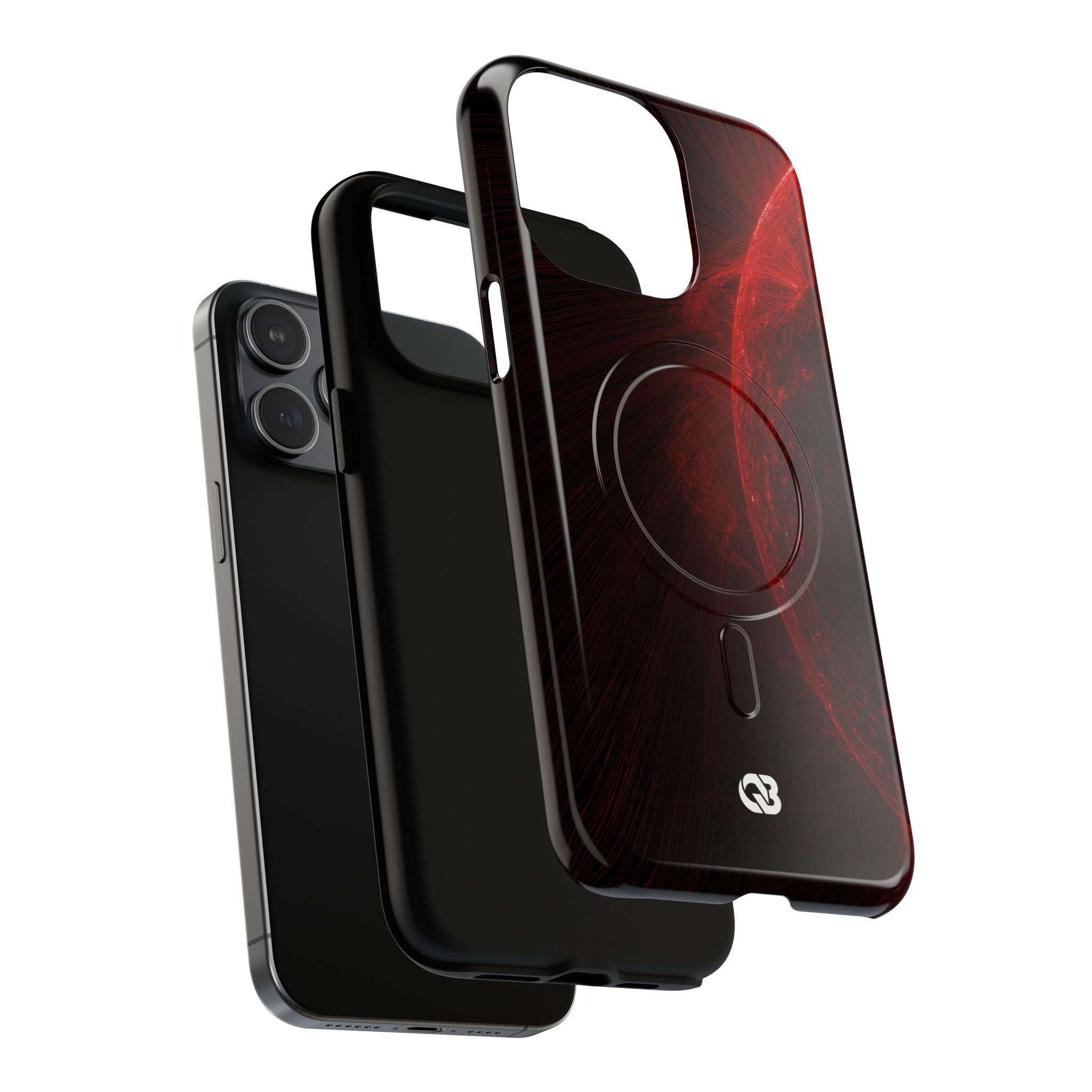 Red Tough 2.0 Magsafe Phone Case for iPhone - Solar Crimson Flare