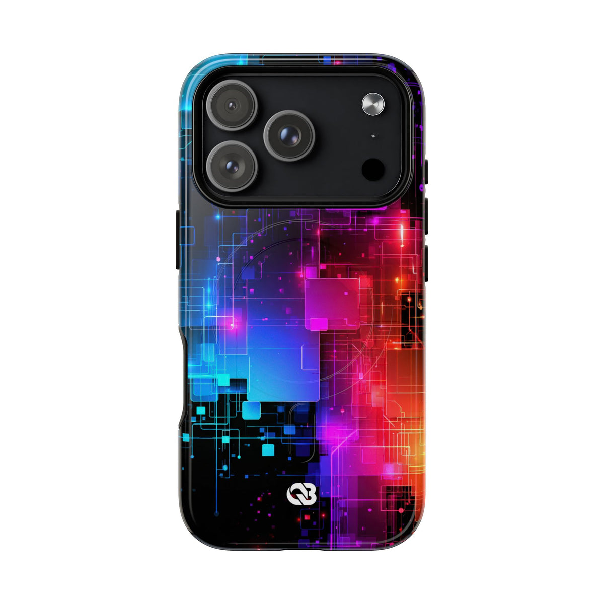 Spectral Circuit Grid · Tough 2.0 Magnetic Phone Case for iPhone · Black