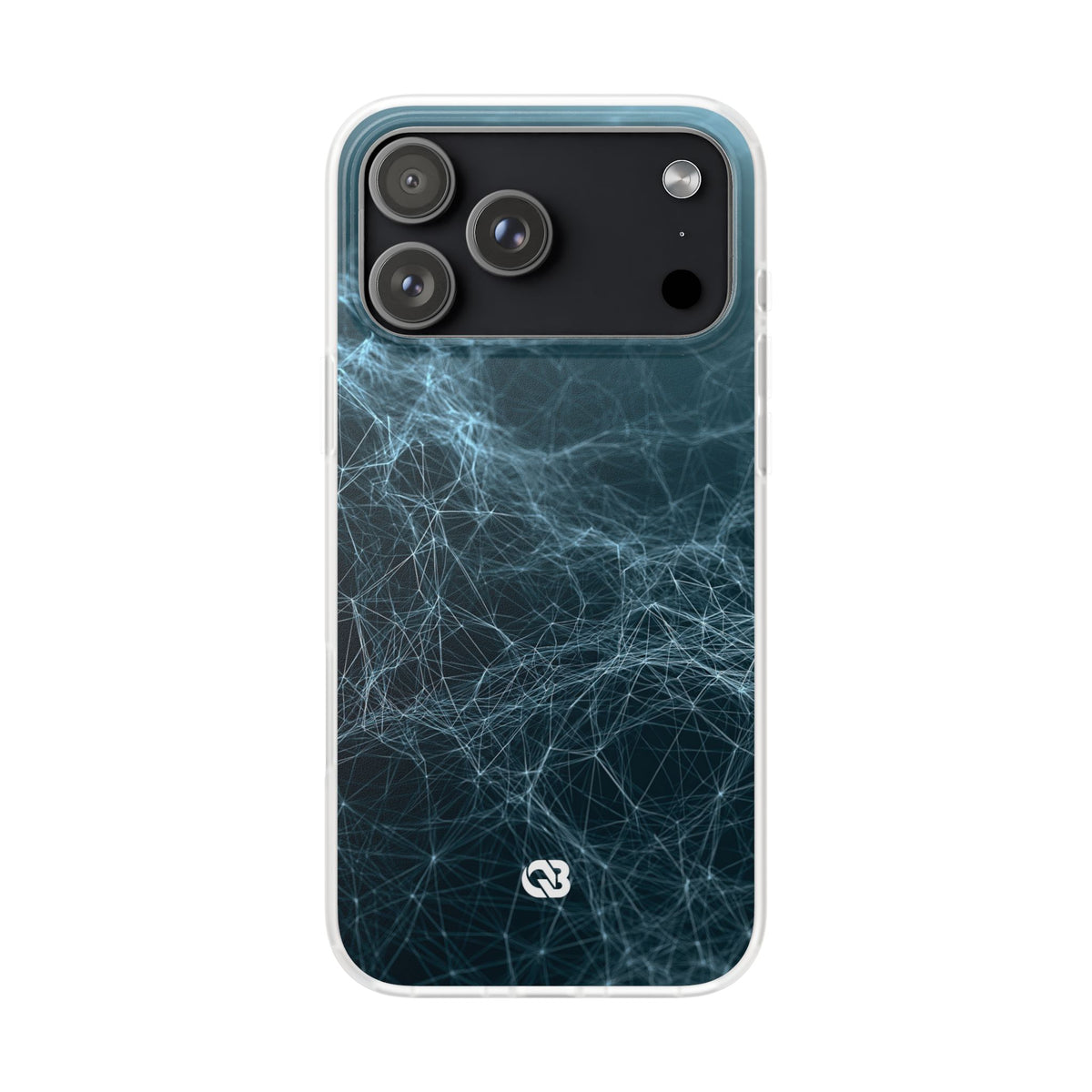 Teal Lite Phone Case for iPhone - Arctic Neural Mesh