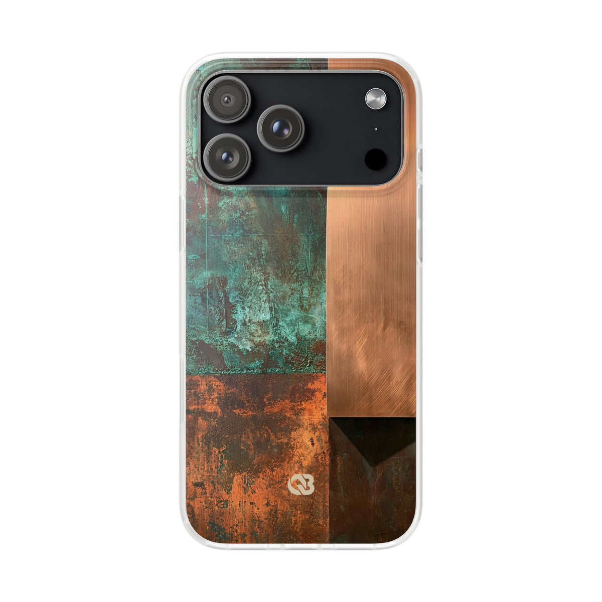 Teal Lite Phone Case for iPhone - Verdigris Copper Slab