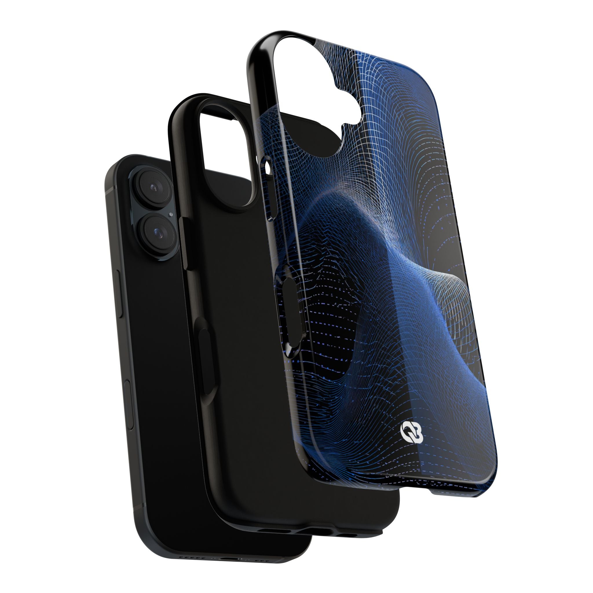Blue Tough Phone Case for iPhone - Electric Blue Flux