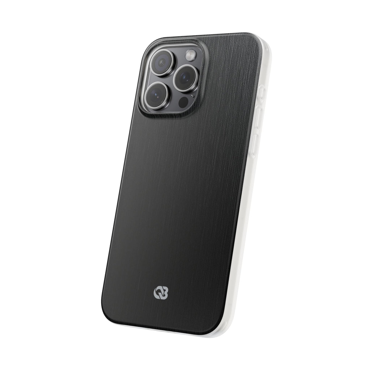 Obsidian Brushed Steel · Lite Phone Case for iPhone · Black