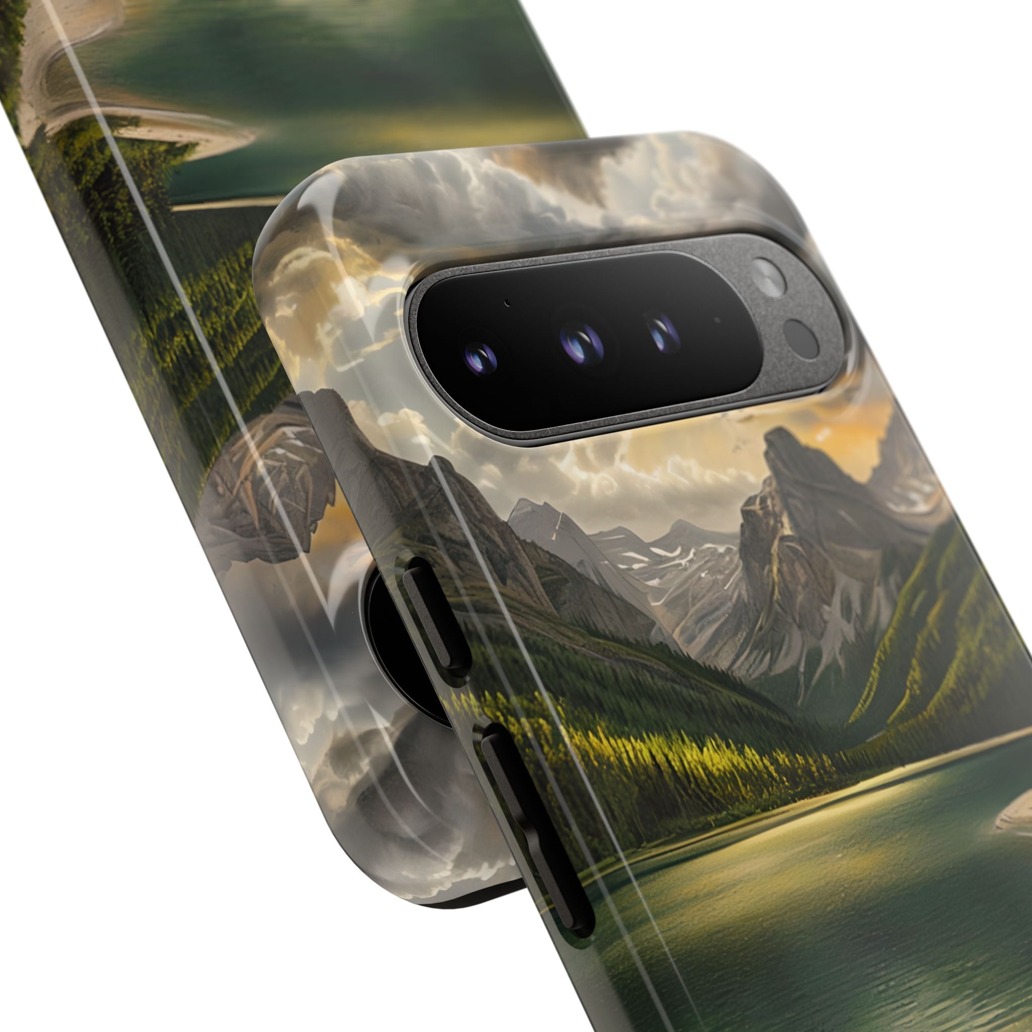 Gilded Mountain Lake · Tough Etui na telefon dla Google Pixel