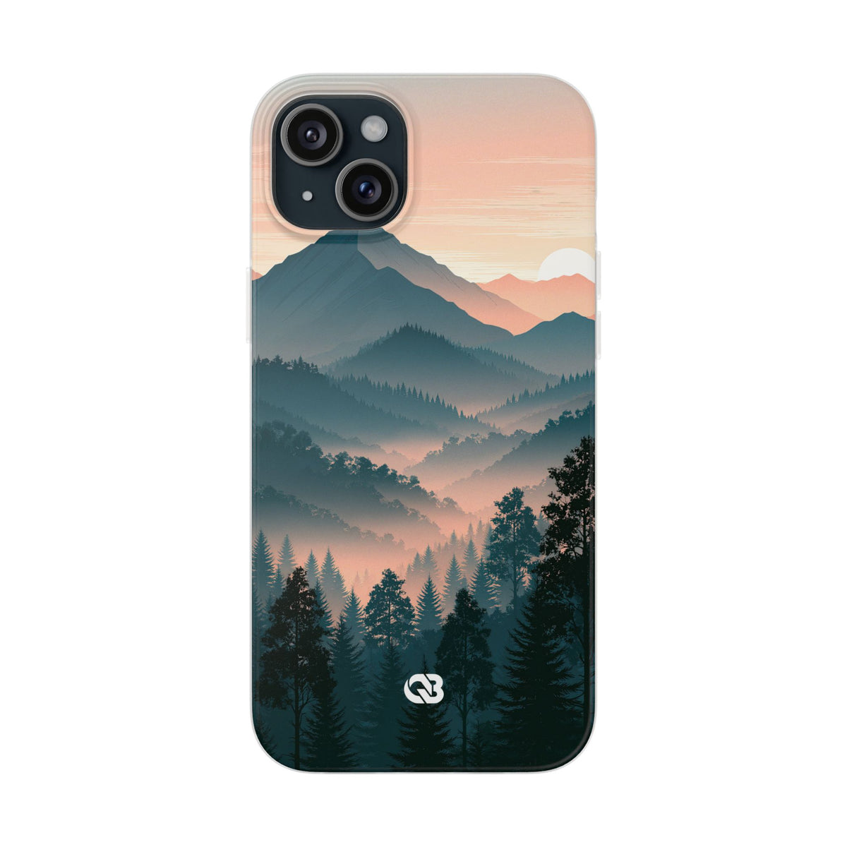 Teal Lite Phone Case for iPhone - Alpine Teal Horizon