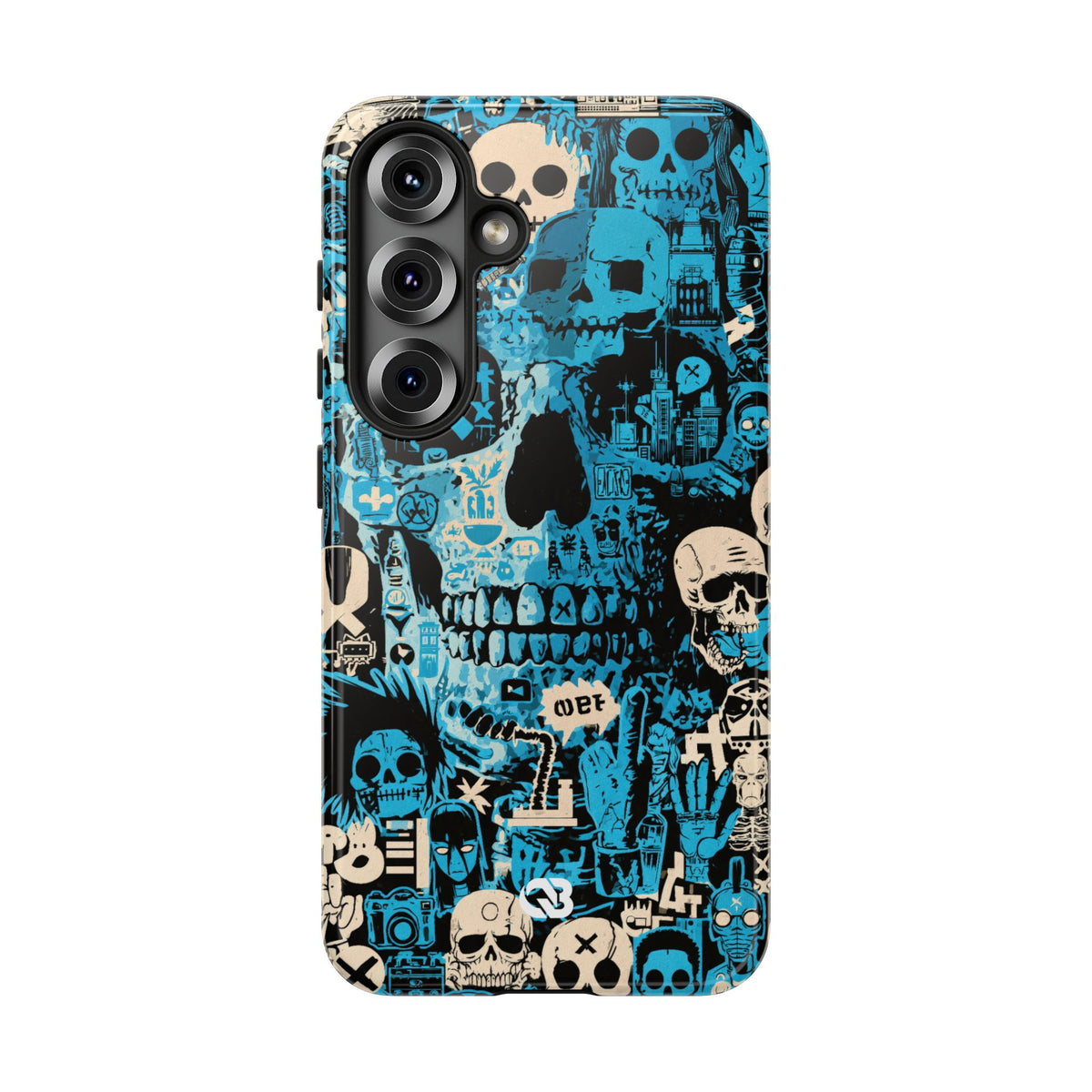 Electric Skull Graffiti · Tough Phone Case for Samsung · Blue