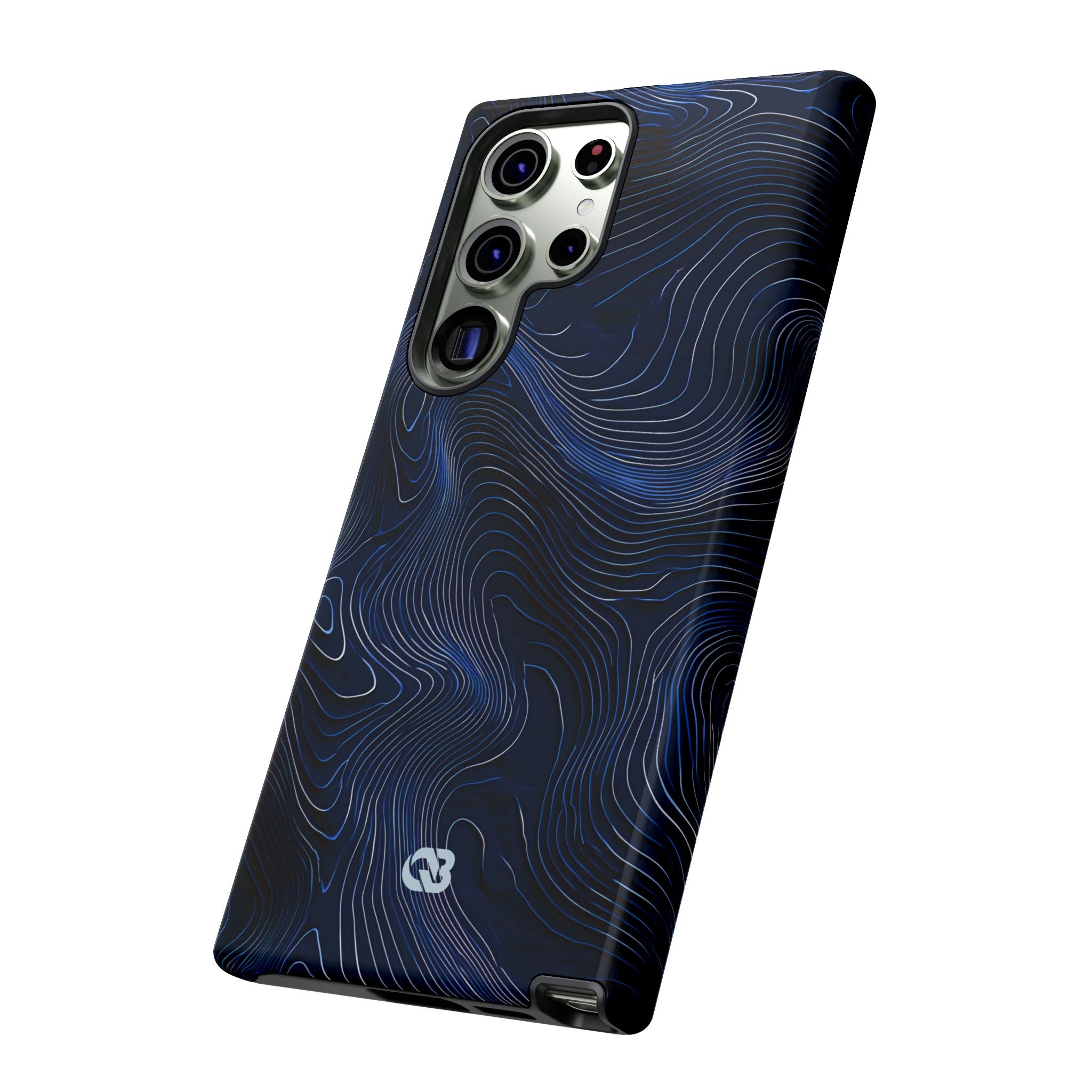 Blue Tough Phone Case for Samsung - Cobalt Contour Ridge