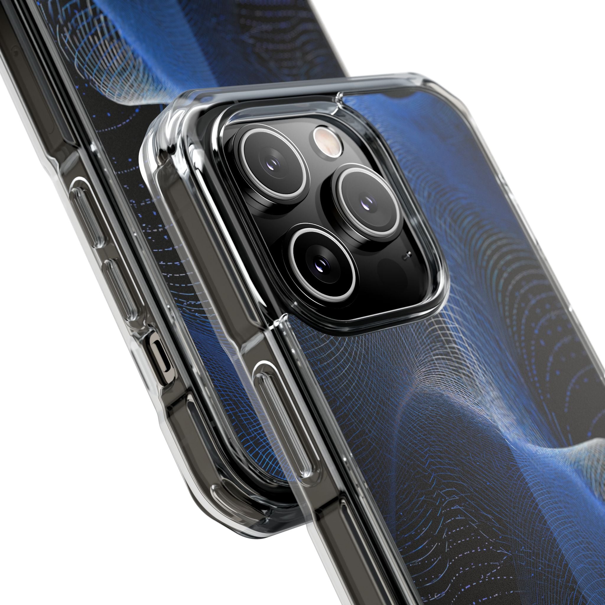 Blue Impact MagSafe Phone Case for iPhone - Electric Blue Flux