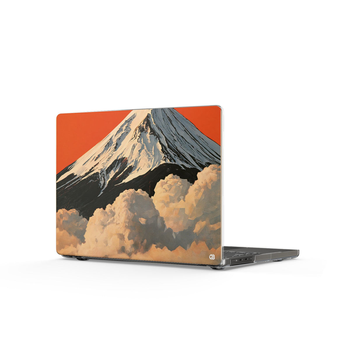 Sacred Peak Fuji · Clear Hard Case for MacBook · Orange