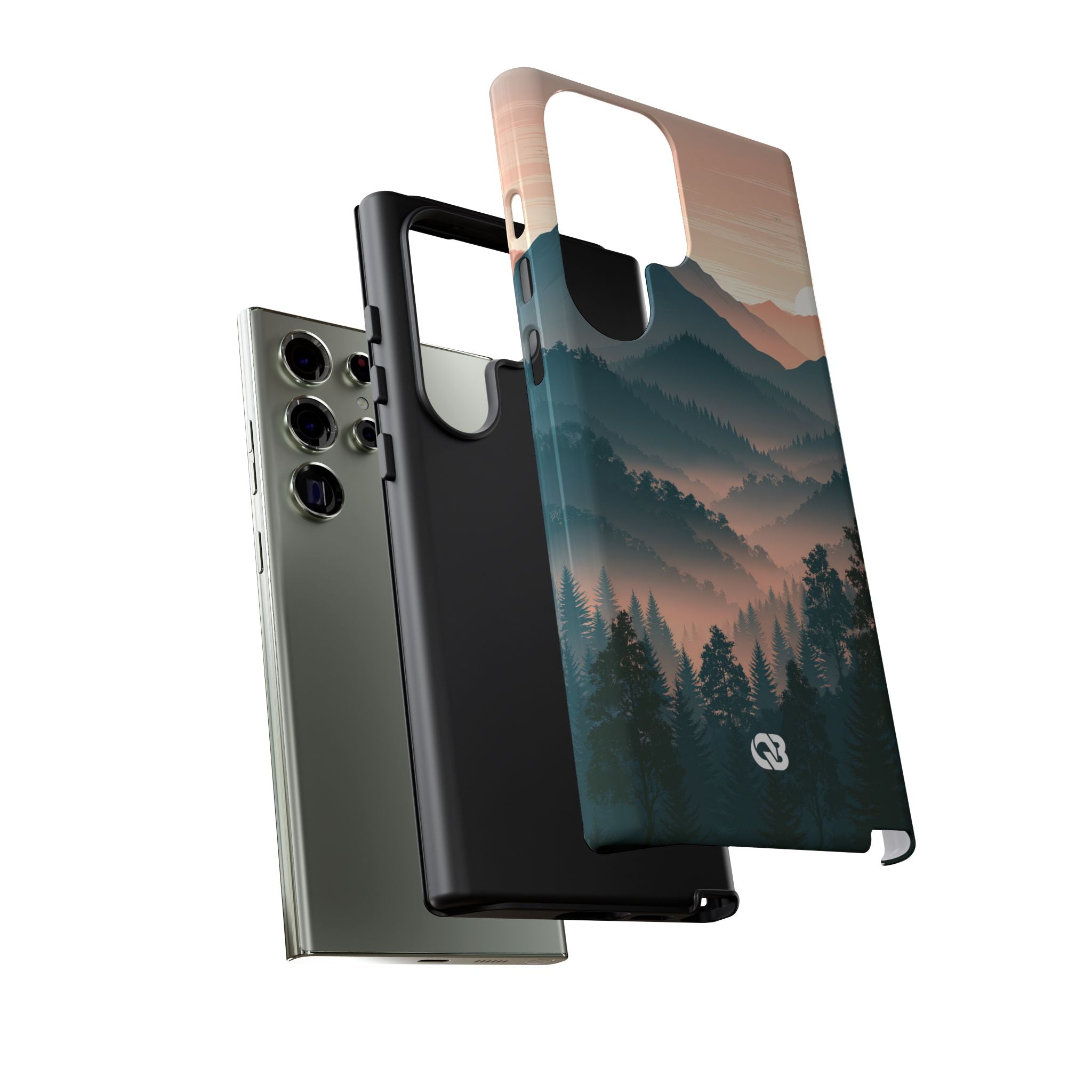 Teal Tough Phone Case for Samsung - Alpine Teal Horizon