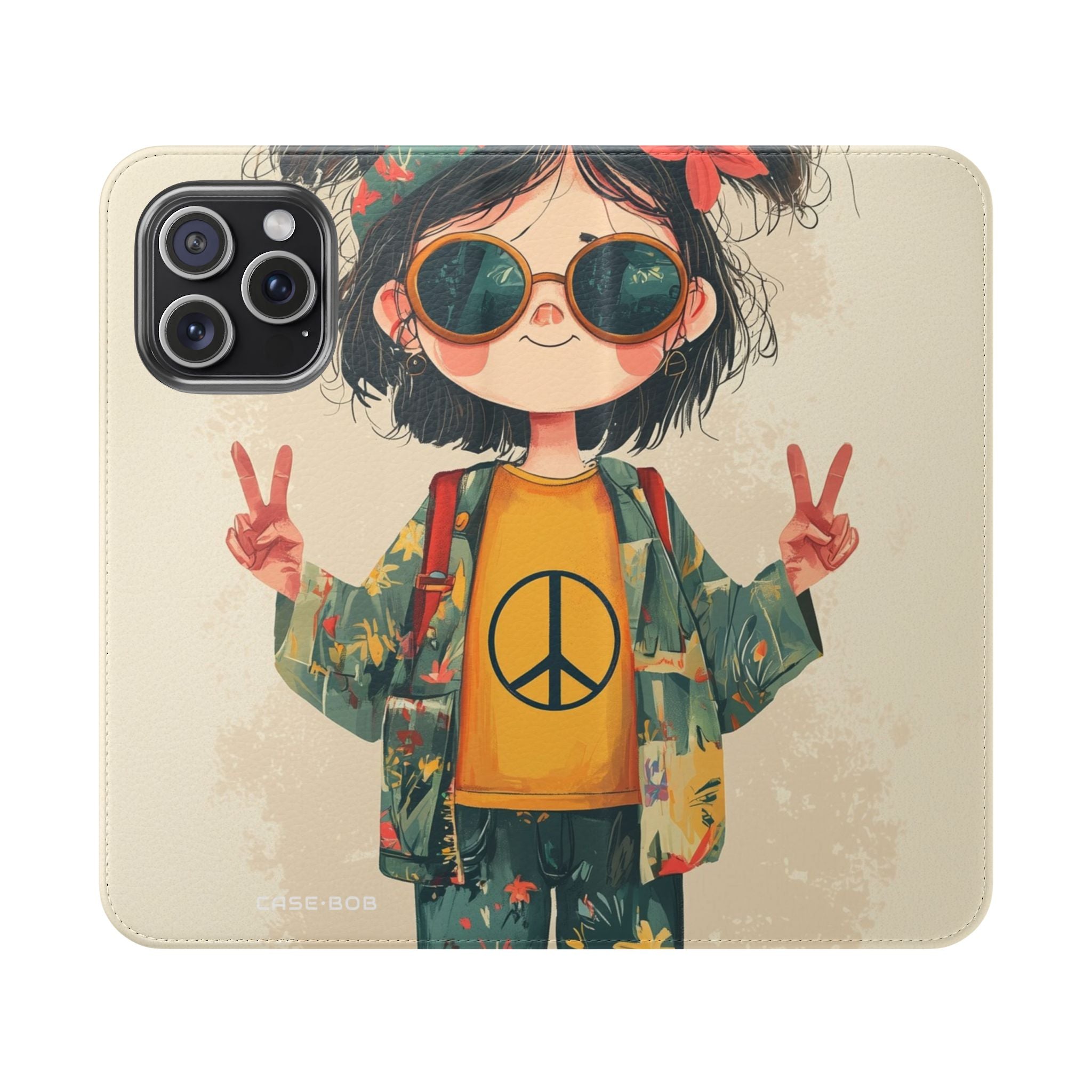 Peace Pigtails - iPhone 15 Pro Max Case - Wallet