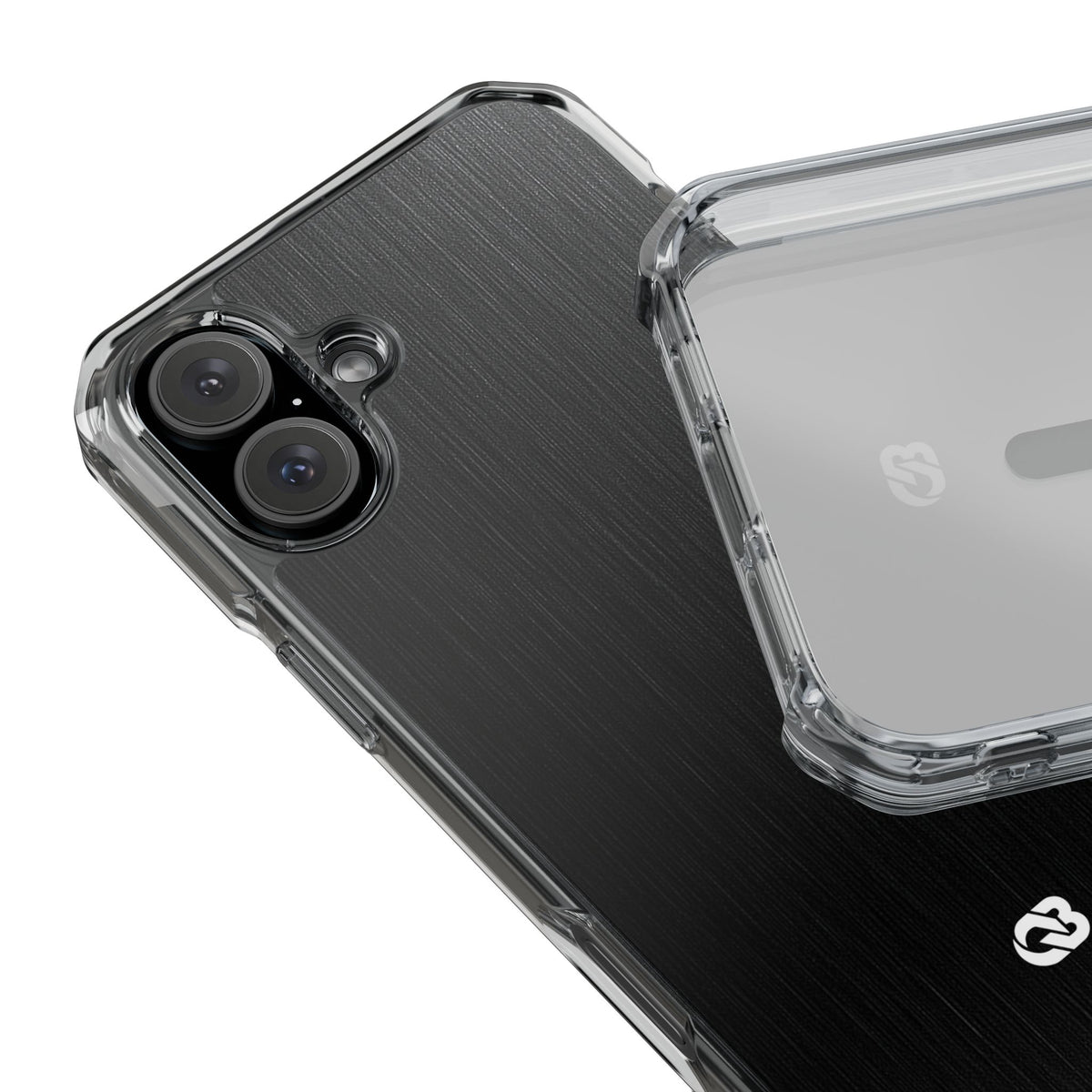 Black Impact MagSafe Phone Case for iPhone - Brushed Obsidian Slate