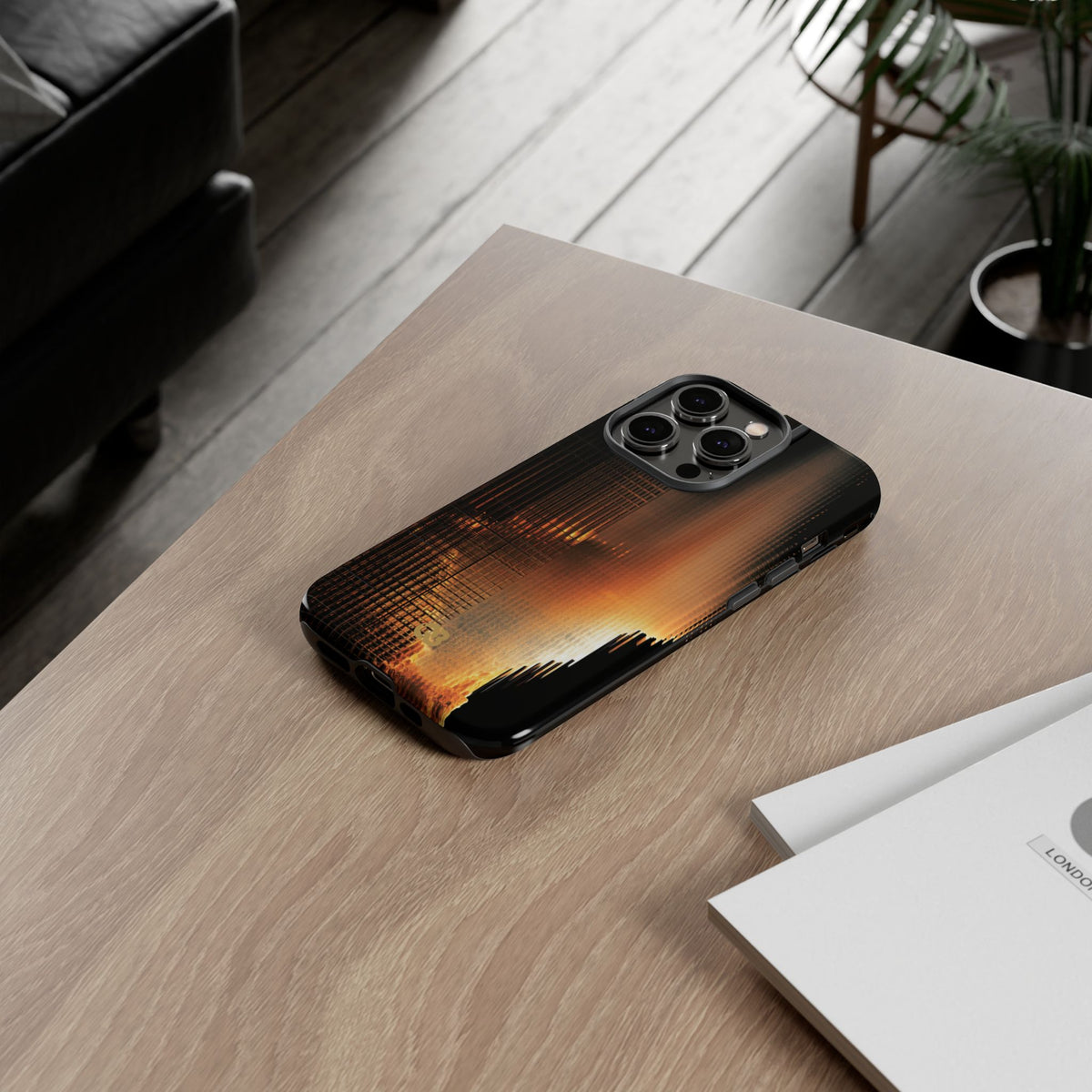Luminous Grid · Tough Phone Case for iPhone · Black