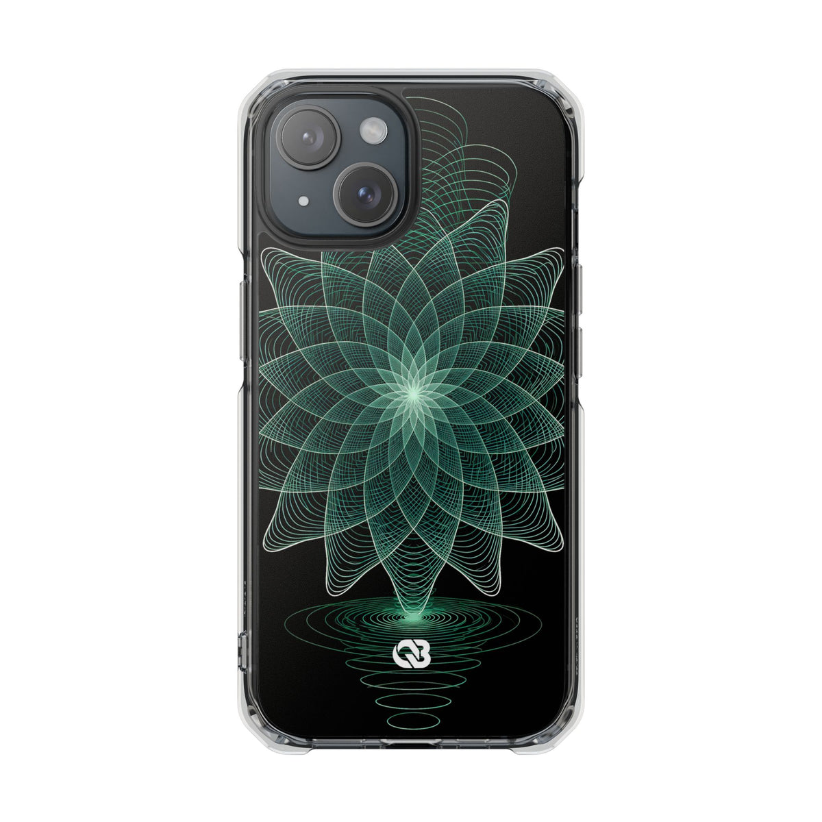 Verdant Harmonic Bloom · Impact Magnetic Phone Case for iPhone · Black